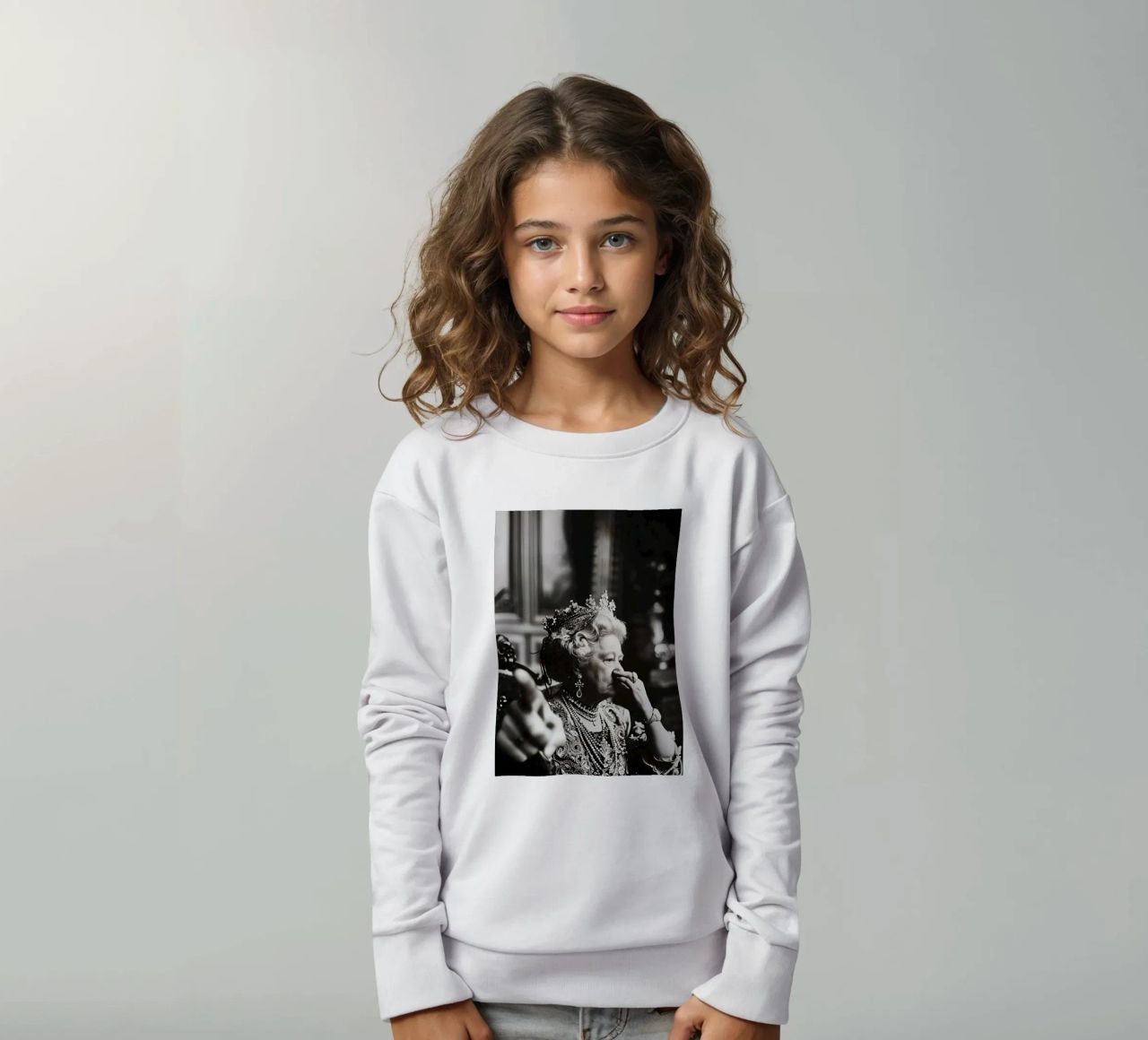 Funny Bathroom Vintage Queen Meme Art sweat enfant de kembangross
