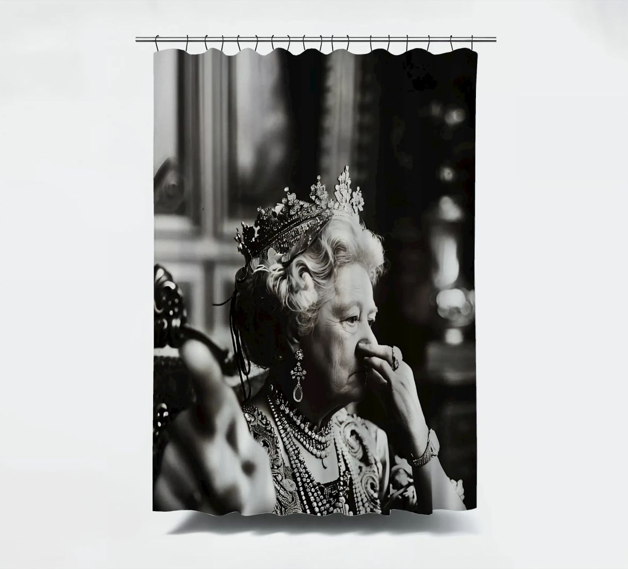 Funny Bathroom Vintage Queen Meme Art rideau de douche de kembangross