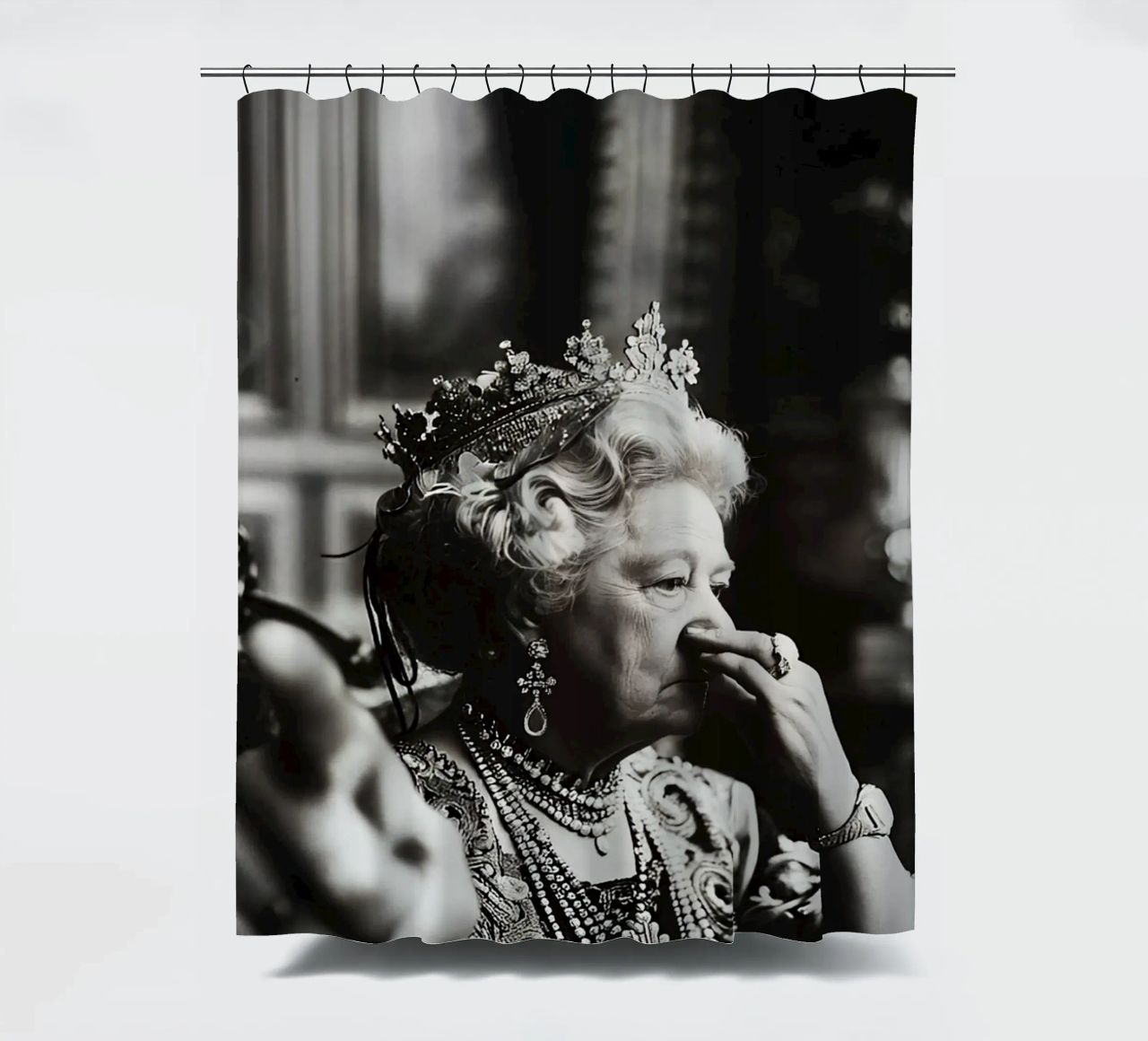 Funny Bathroom Vintage Queen Meme Art rideau de douche de kembangross