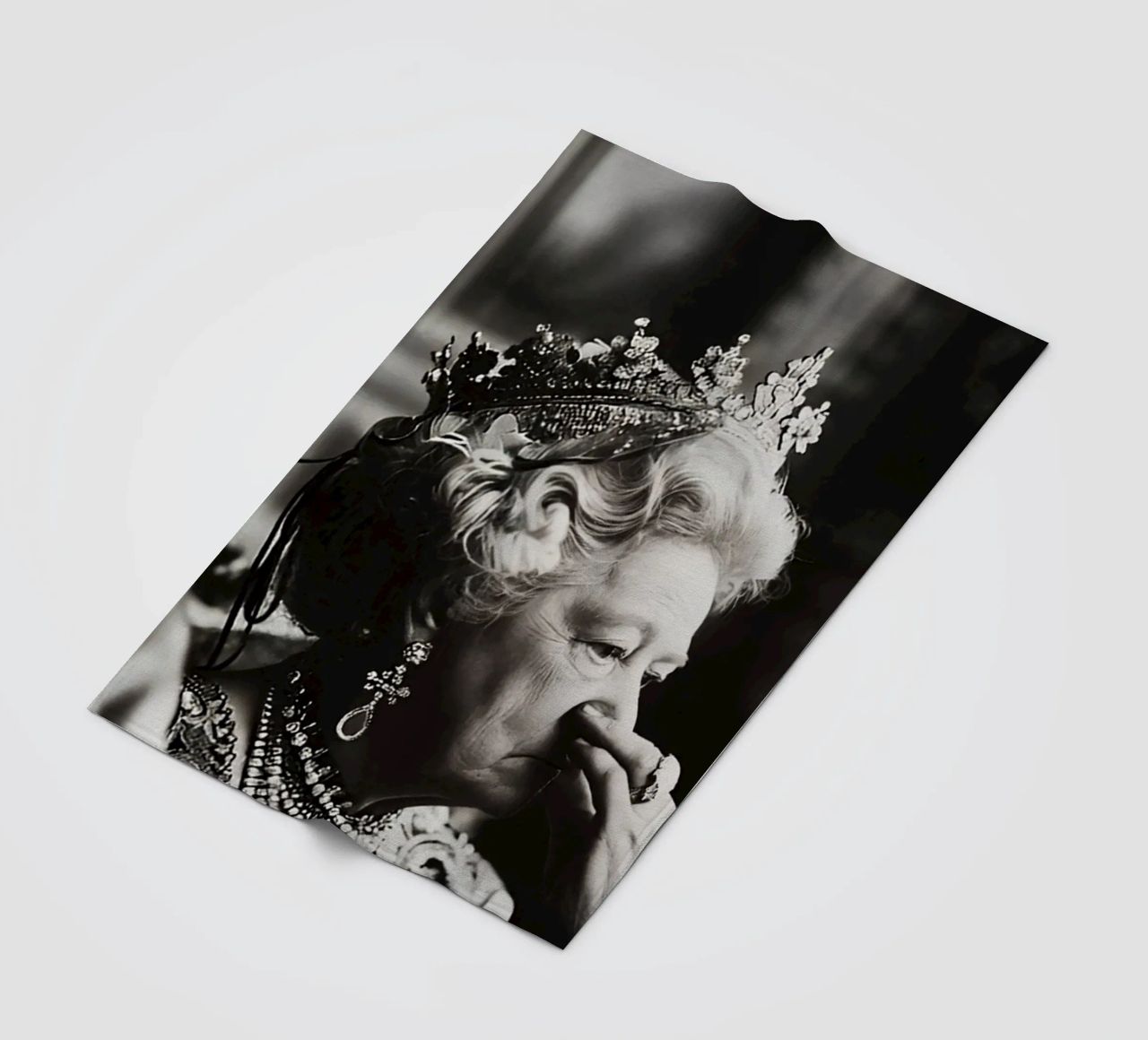Funny Bathroom Vintage Queen Meme Art plaid polaire de kembangross