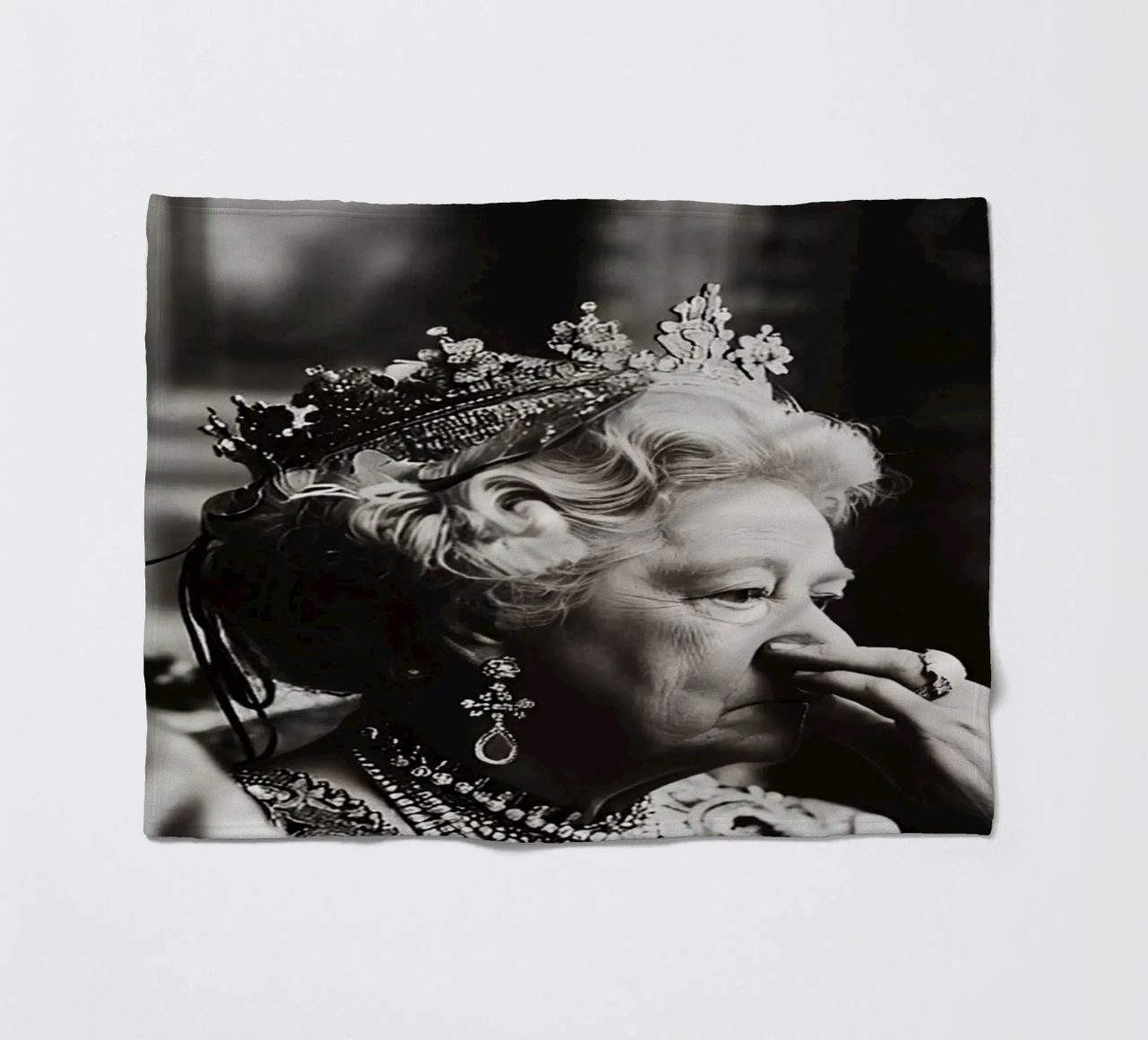 Funny Bathroom Vintage Queen Meme Art plaid polaire de kembangross