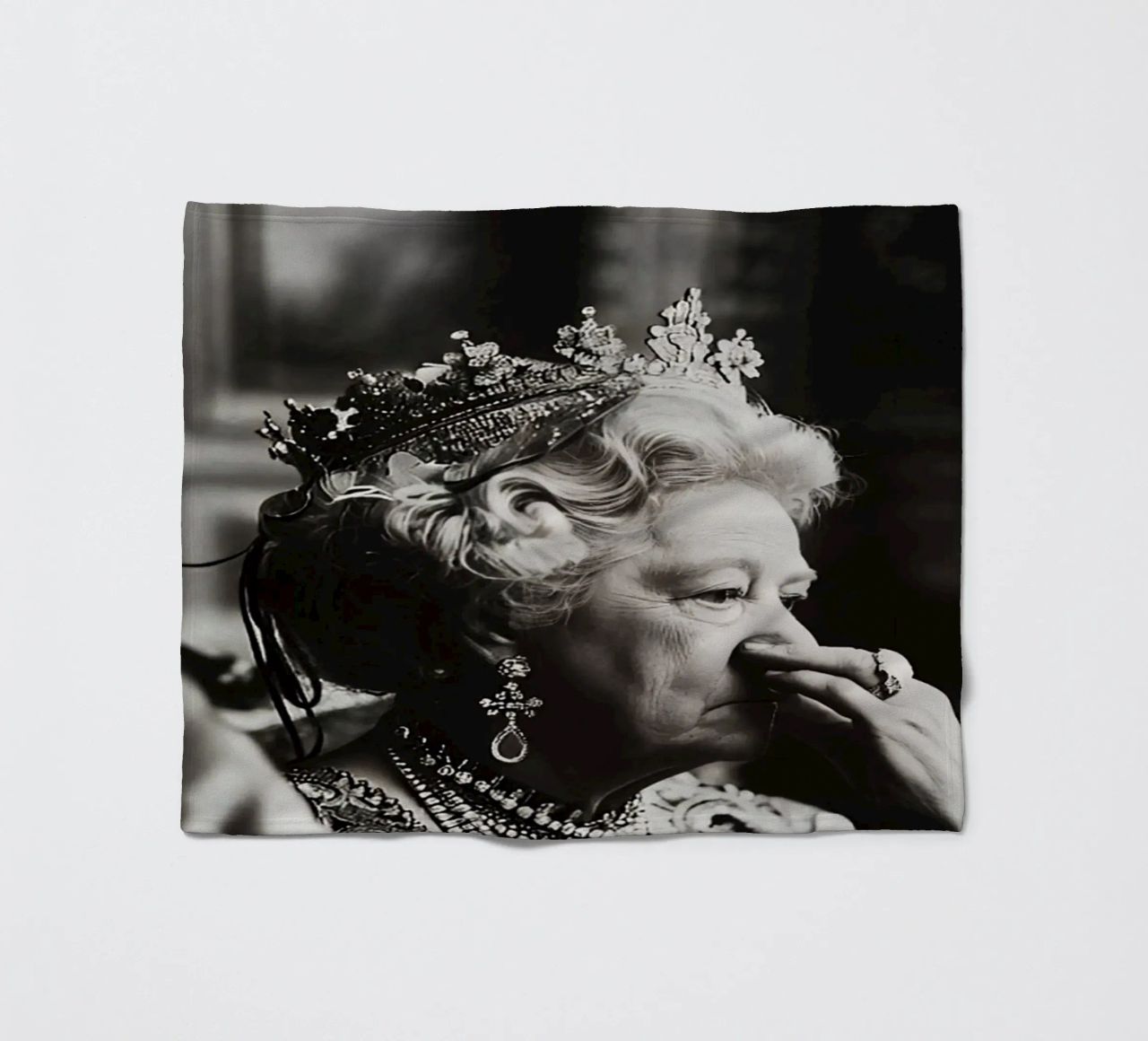 Funny Bathroom Vintage Queen Meme Art plaid polaire de kembangross
