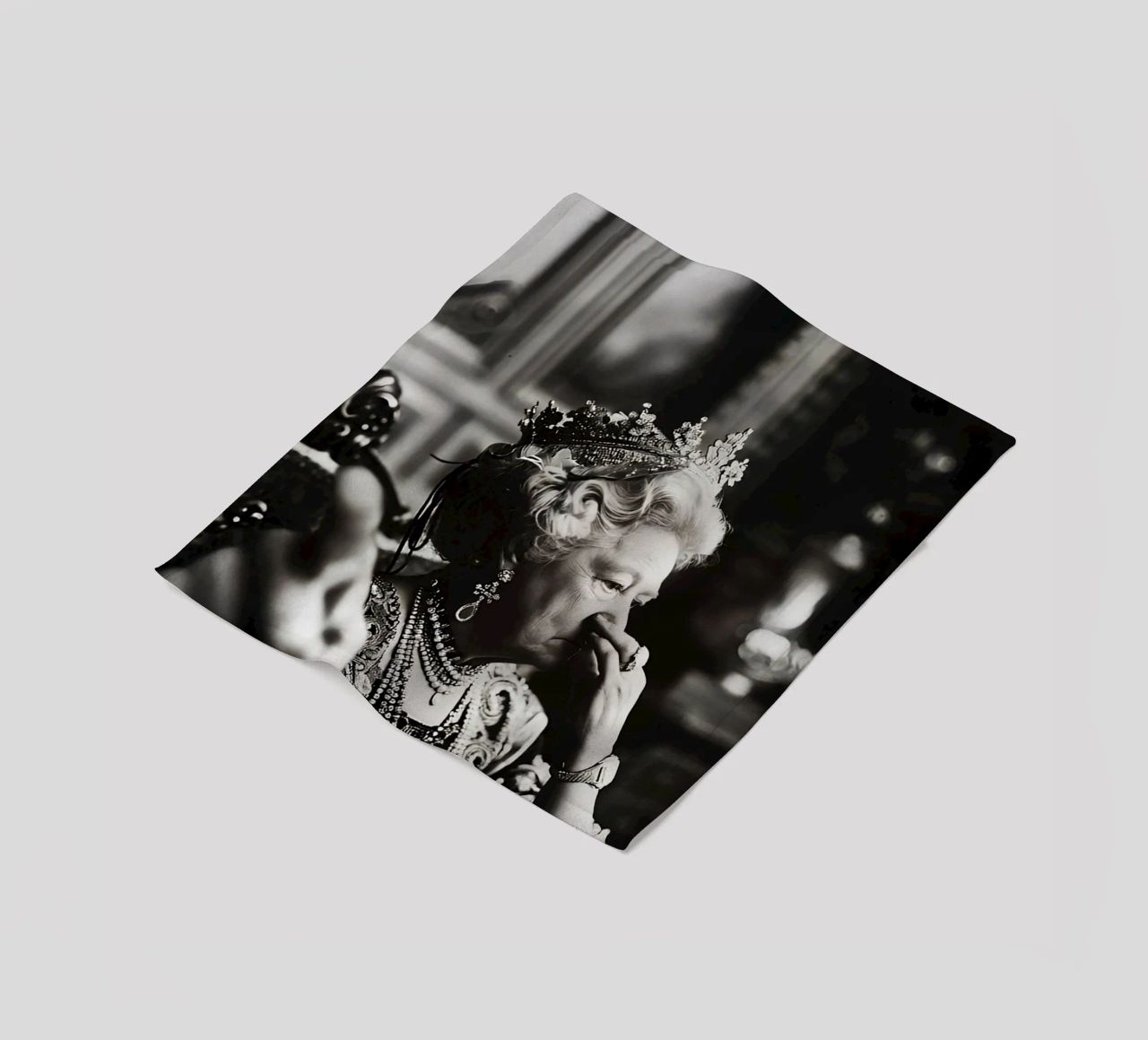 Funny Bathroom Vintage Queen Meme Art plaid polaire de kembangross
