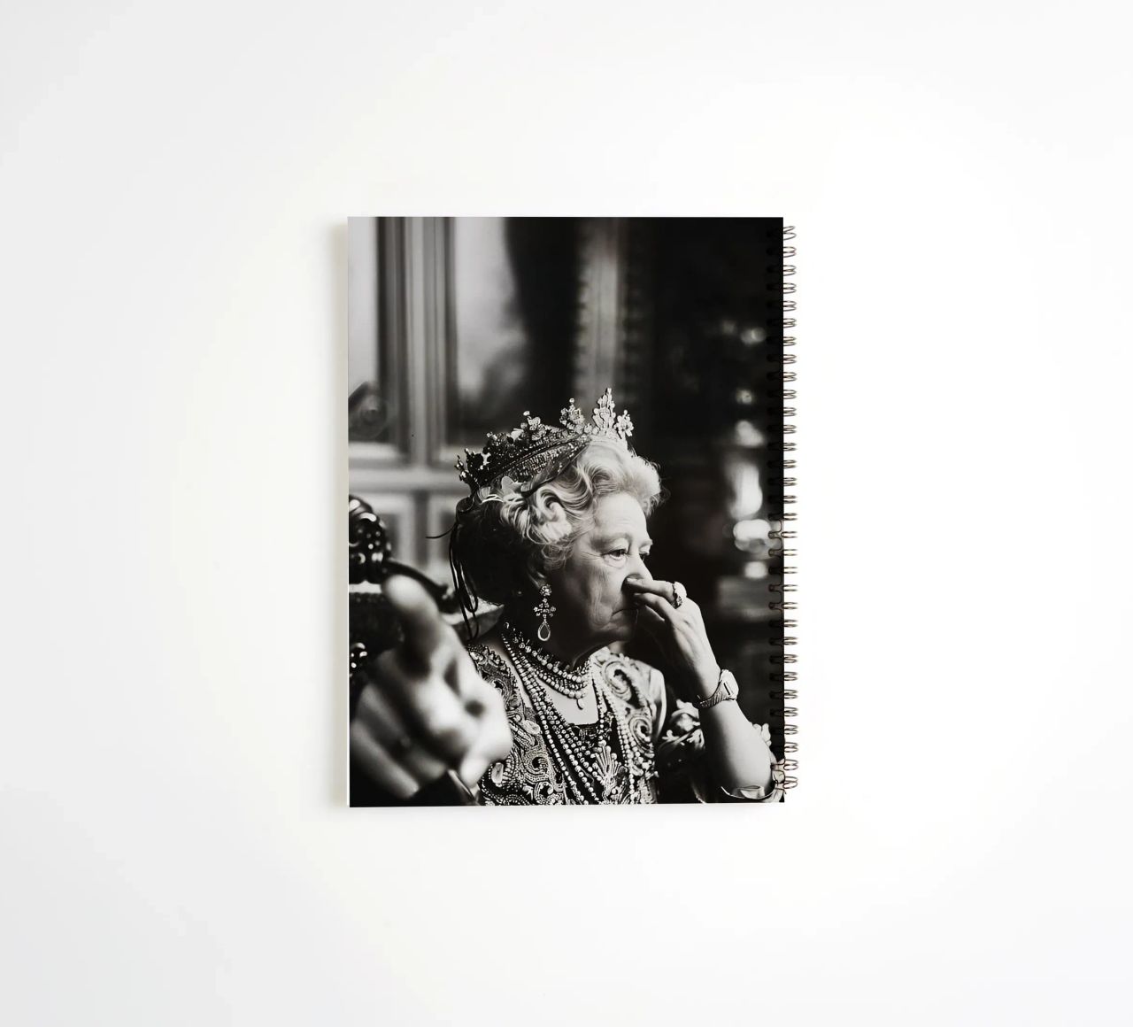Funny Bathroom Vintage Queen Meme Art carnet à spirale de kembangross