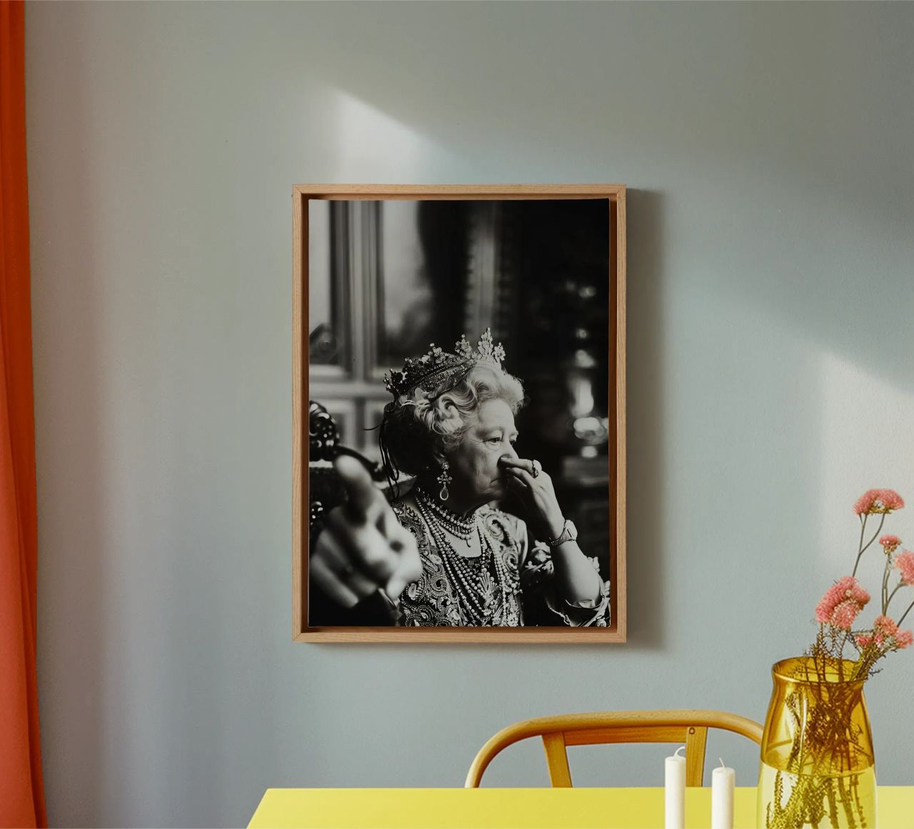 Funny Bathroom Vintage Queen Meme Art toile de kembangross