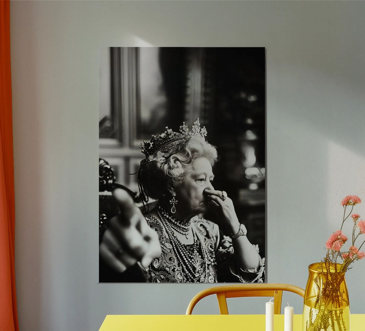Funny Bathroom Vintage Queen Meme Art poster de kembangross