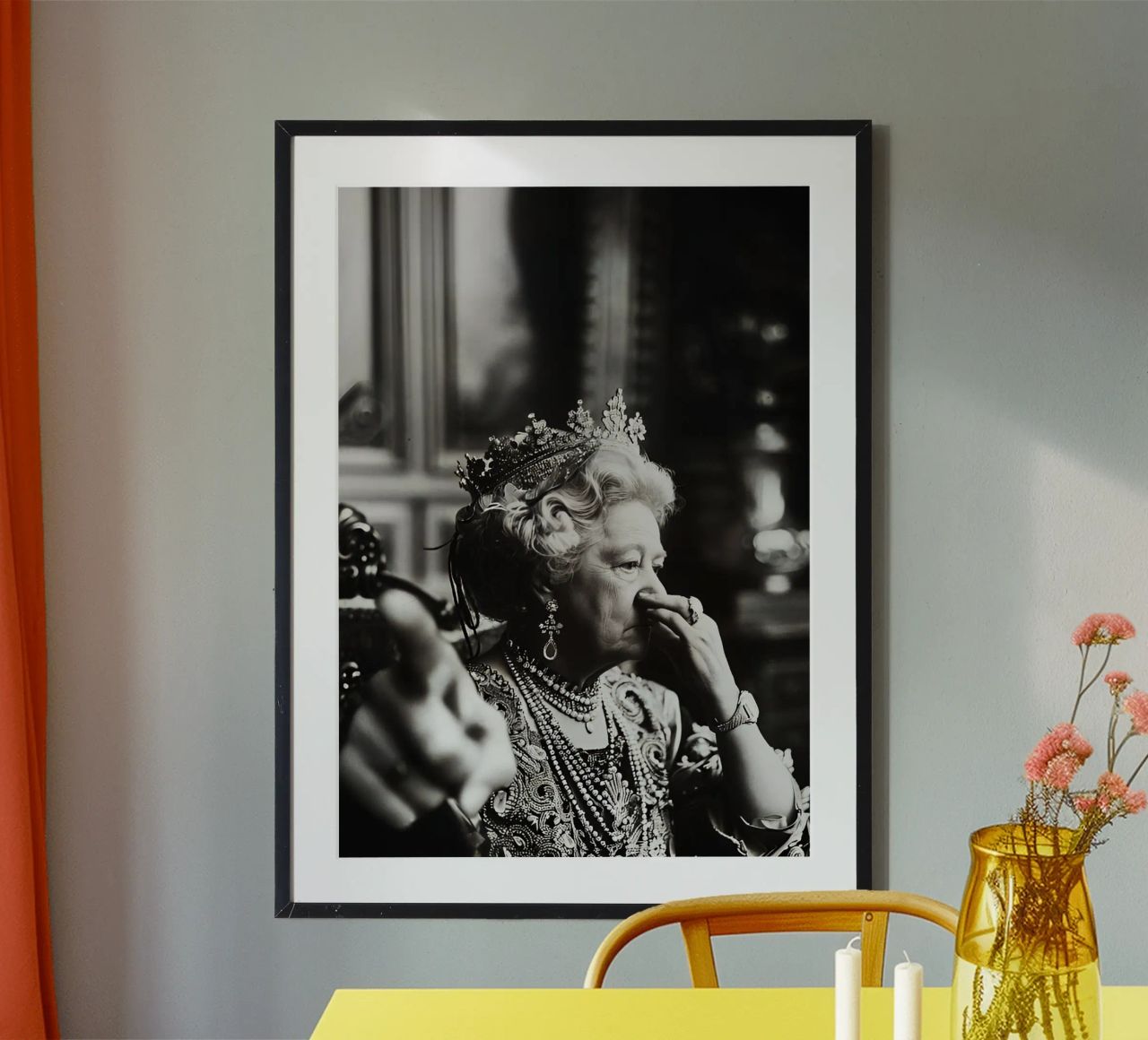 Funny Bathroom Vintage Queen Meme Art poster de kembangross
