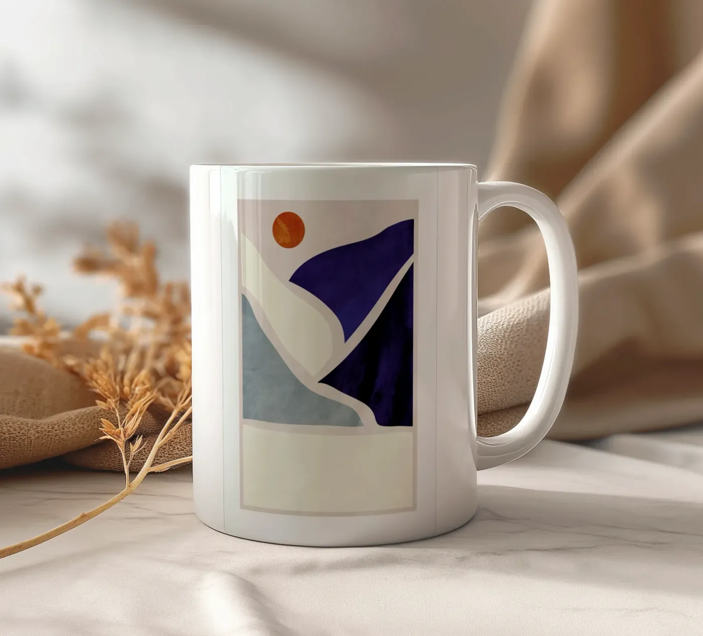 Collage ceramic mug by Pure