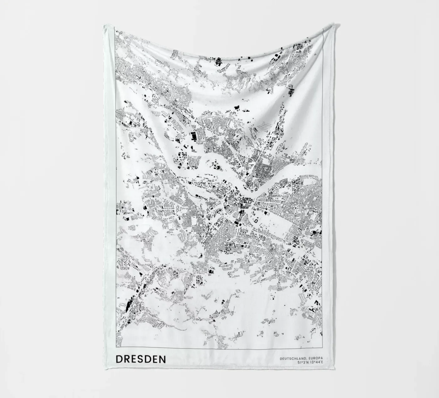 Dresden Fleecedecke von The Cartography Collection