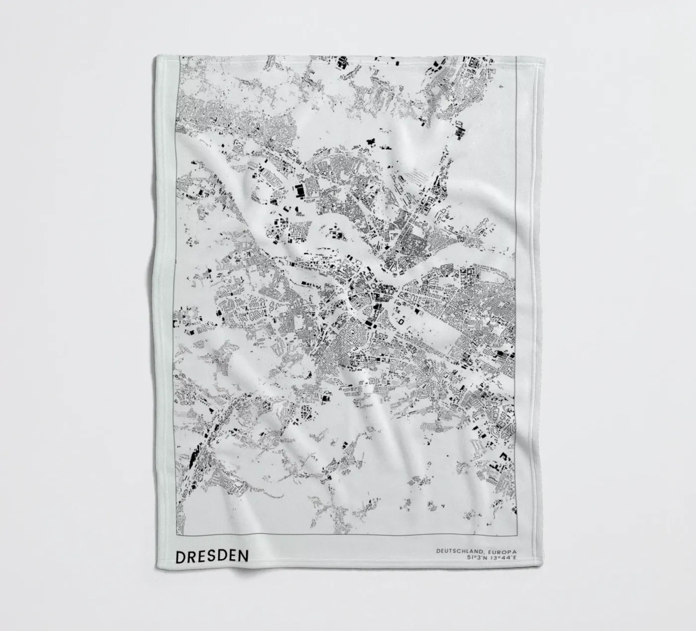 Dresden Fleecedecke von The Cartography Collection