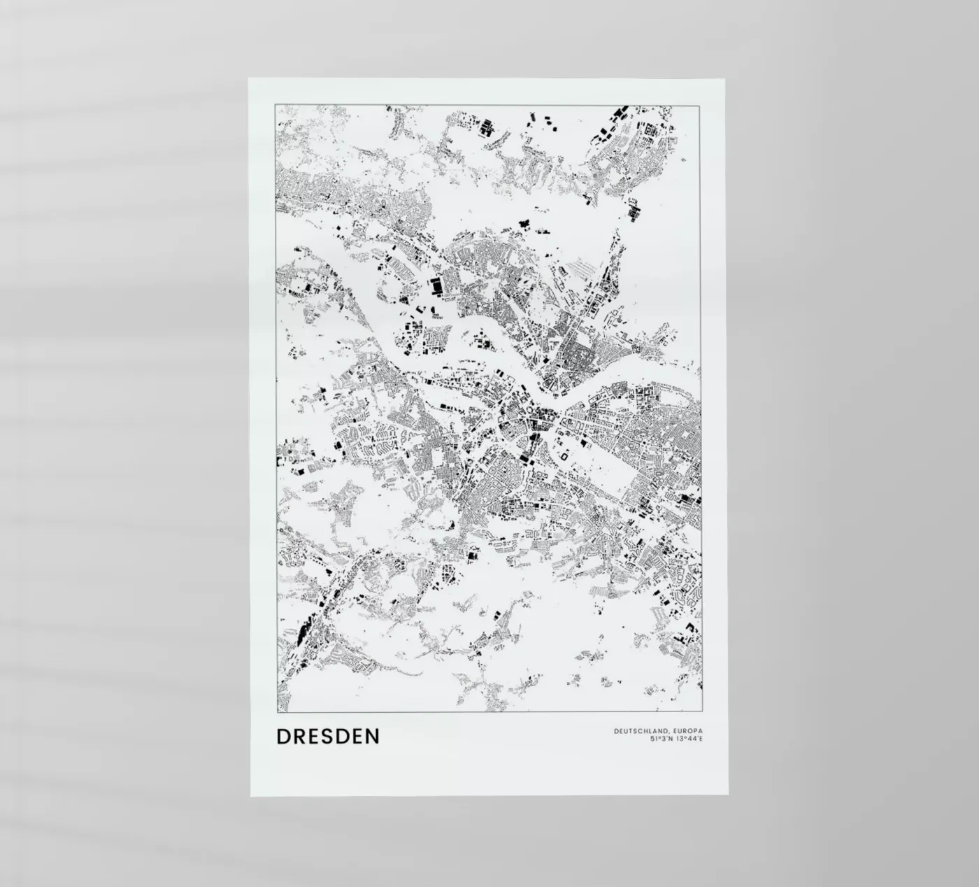 Dresden pellicola backlit da The Cartography Collection