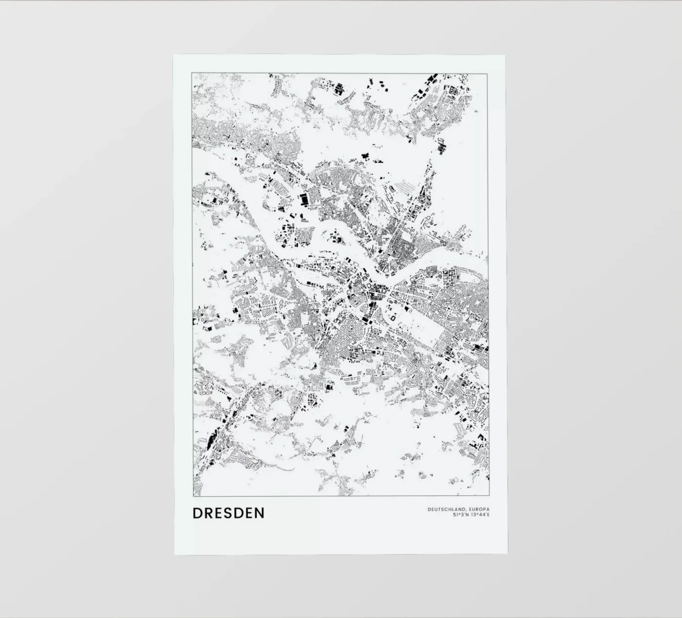 Dresden pellicola backlit da The Cartography Collection