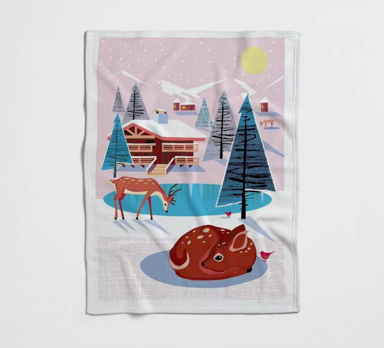 Deer Fleecedecke von Rocket68