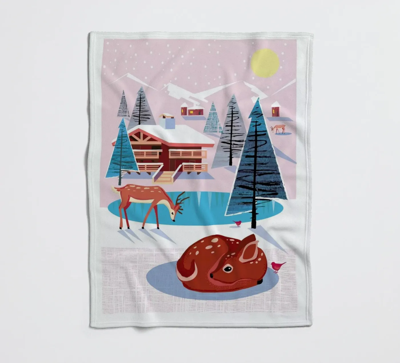 Deer Fleecedecke von Rocket68