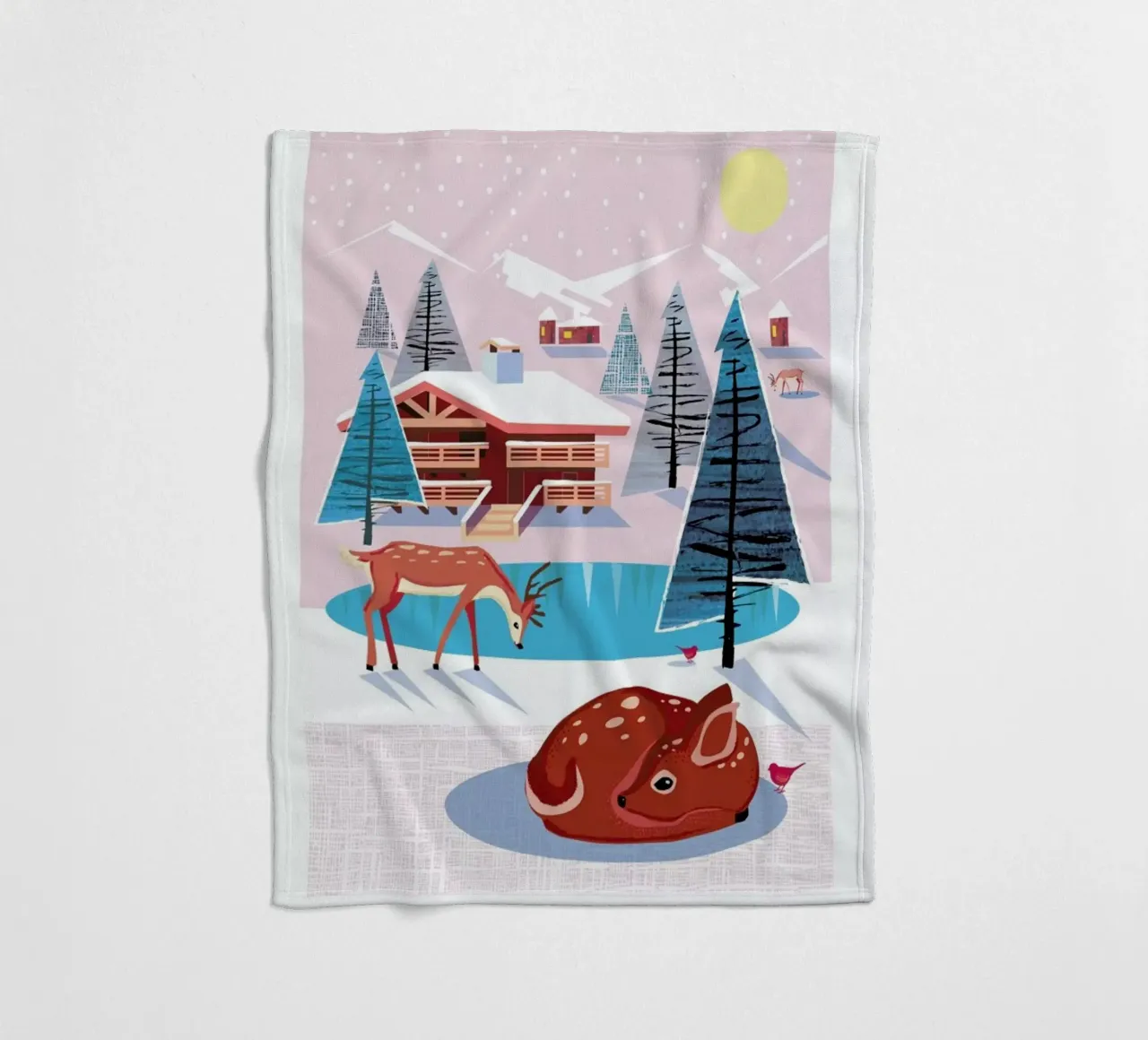 Deer Fleecedecke von Rocket68