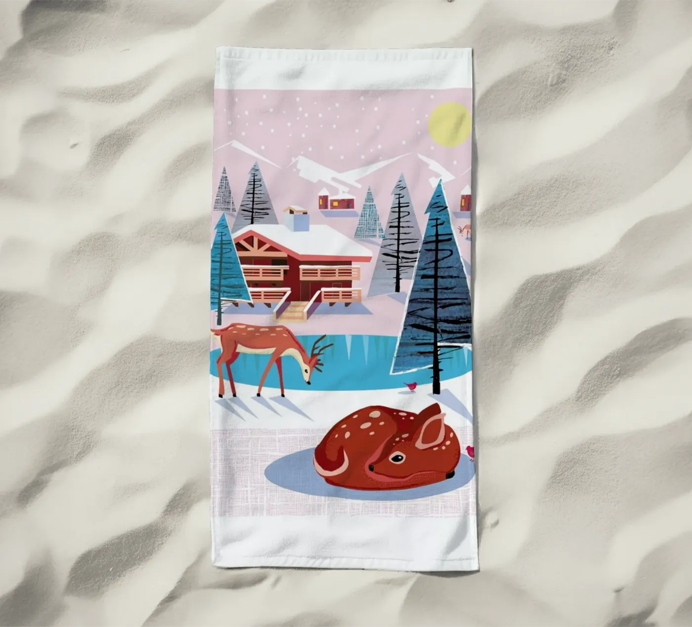 Deer strandhanddoek van Rocket68