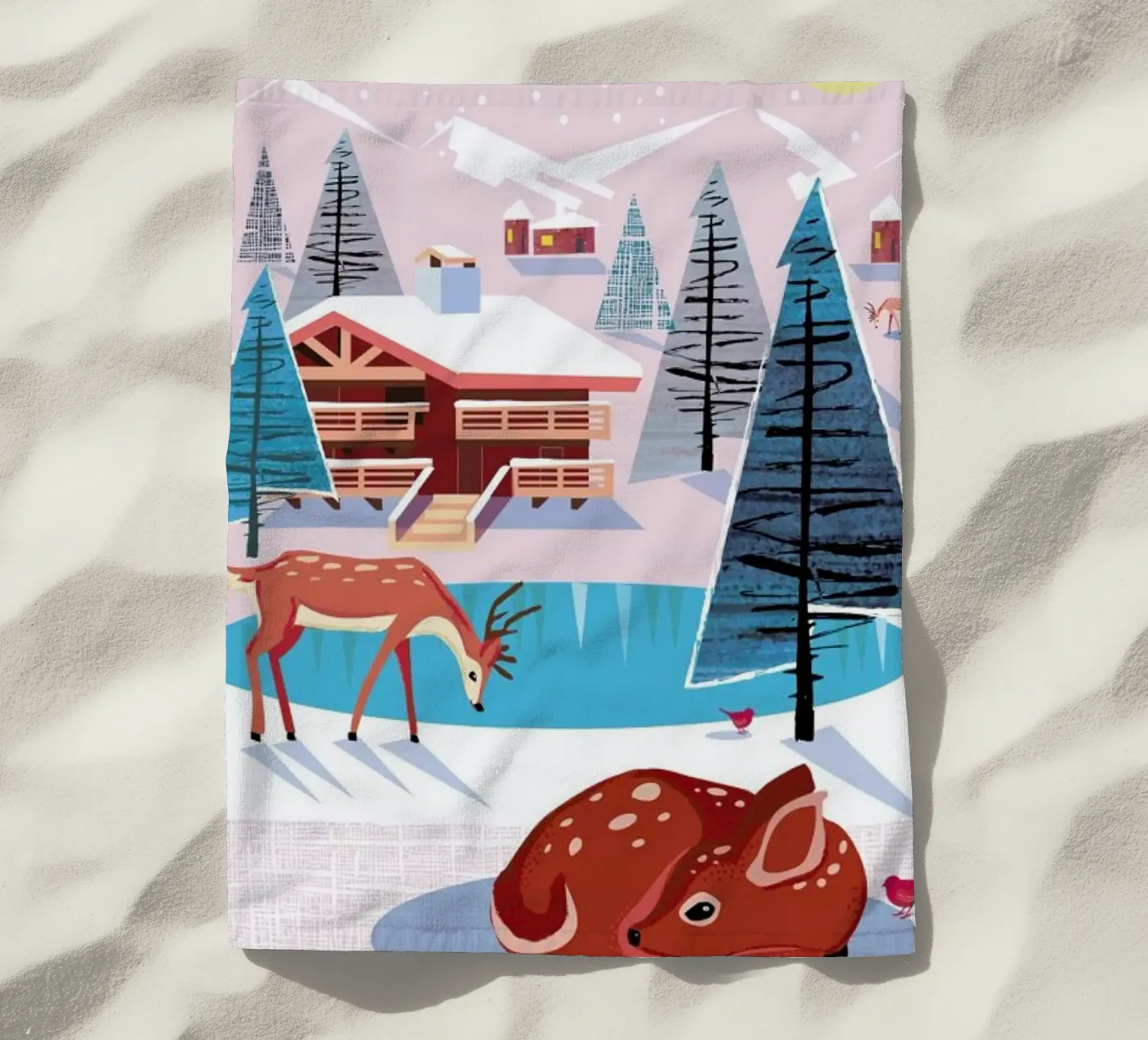 Deer strandhanddoek van Rocket68