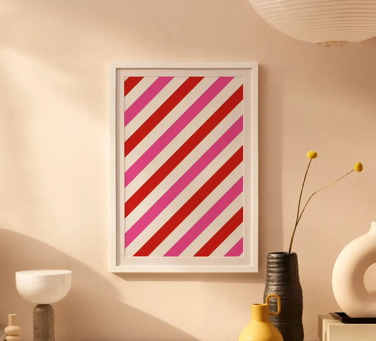 Candy Stripes poster con telaio in plastica da Bo Lundberg