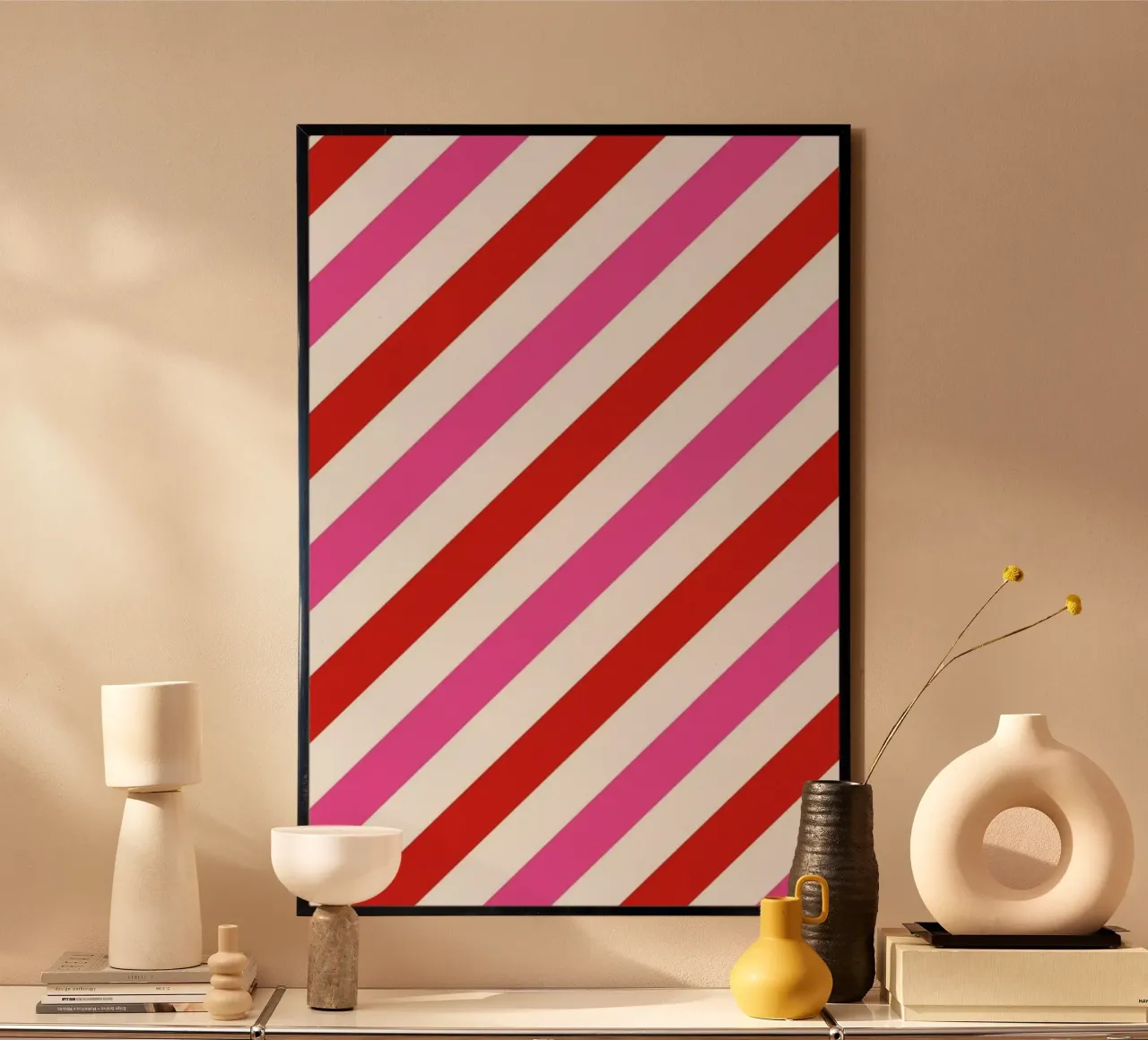 Candy Stripes poster con telaio in plastica da Bo Lundberg