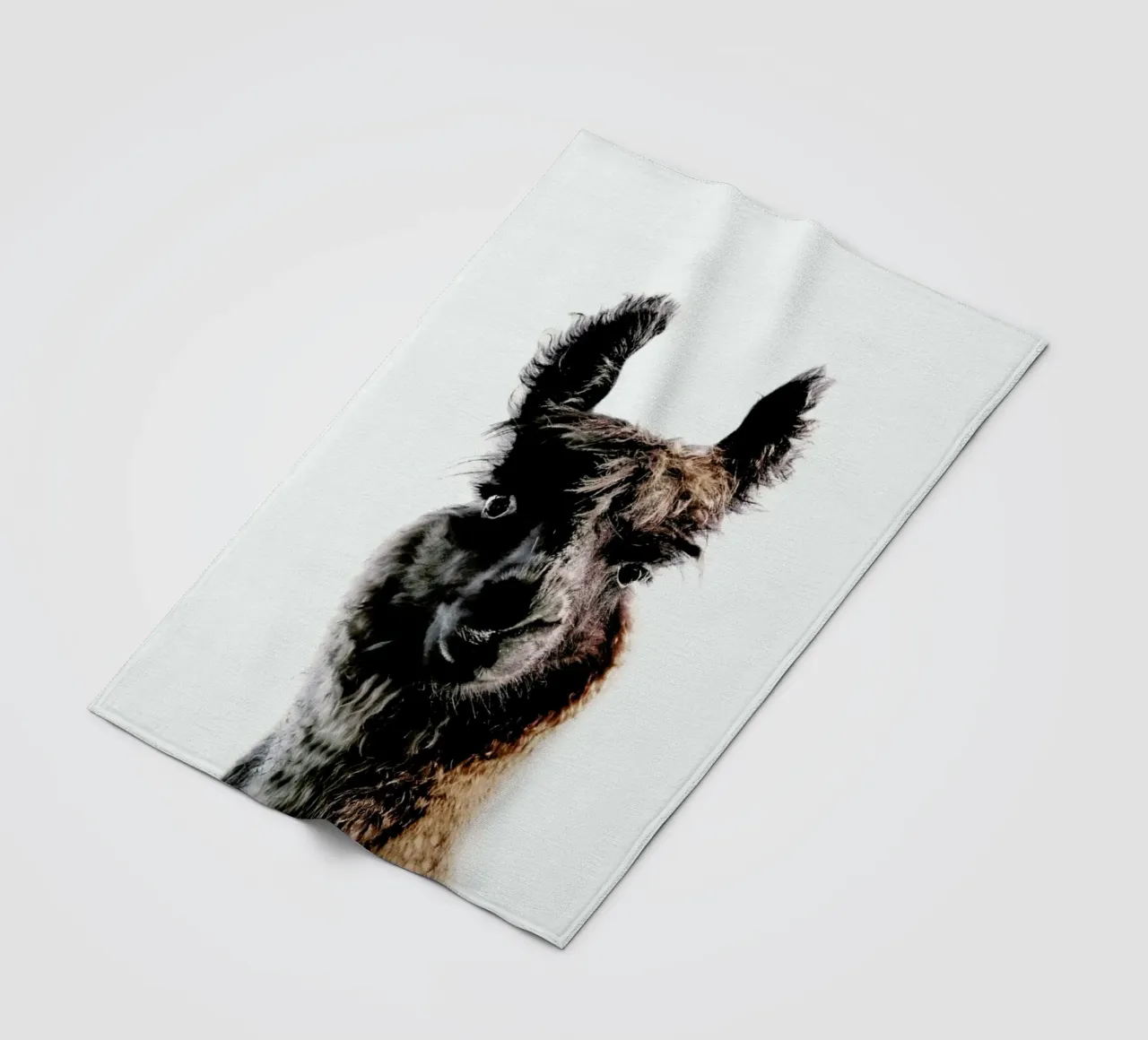 Llama George coperta in pile da Monika Strigel