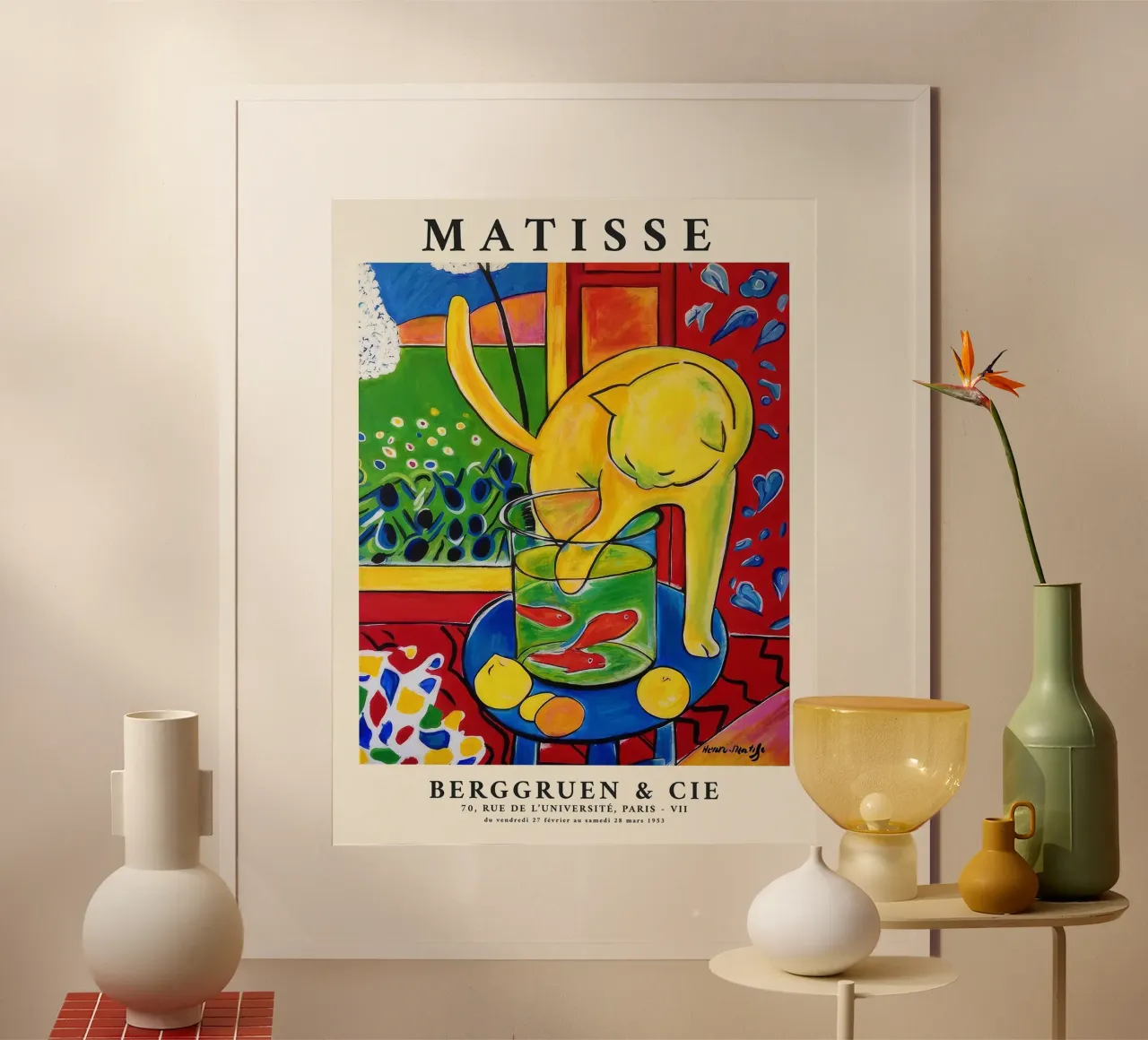Iconic art from Henri Matisse poster con telaio in alluminio da Trending Art Company