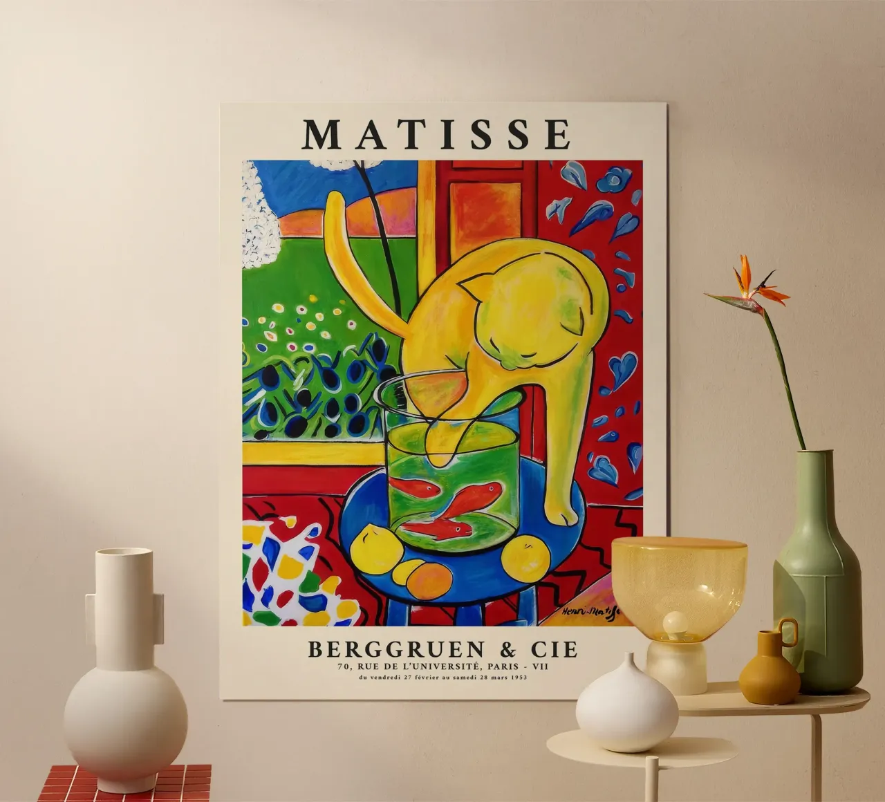 Iconic art from Henri Matisse poster con telaio in alluminio da Trending Art Company