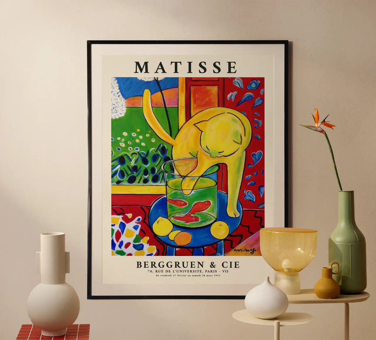 Iconic art from Henri Matisse poster con telaio in alluminio da Trending Art Company