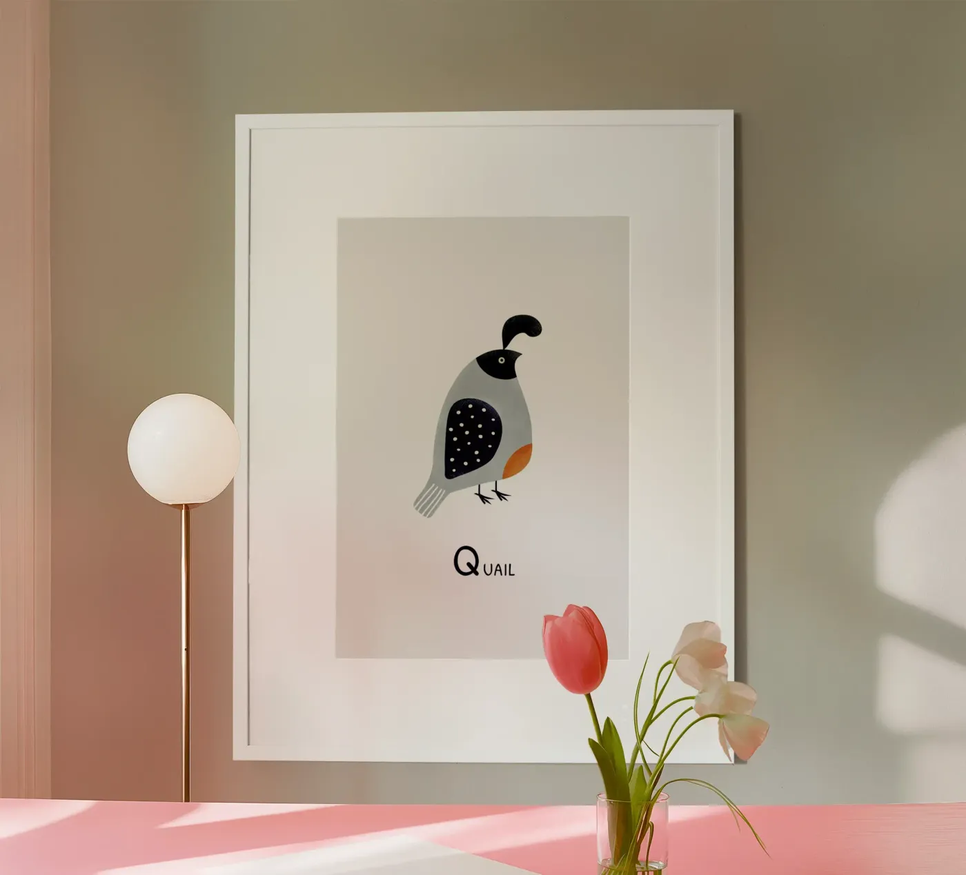 Quail poster by Little Flourishes