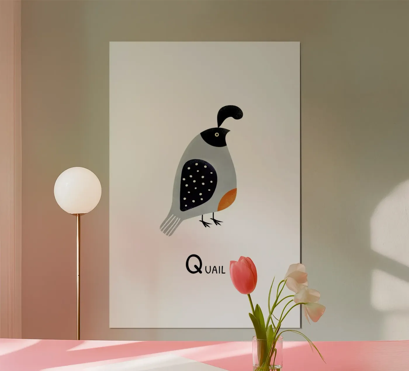 Quail poster by Little Flourishes