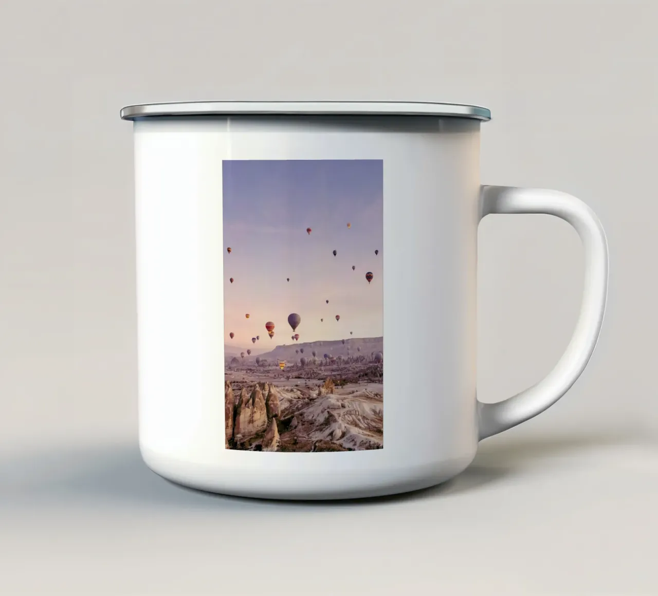 Exploring the Sky taza de esmalte de METROPOLIS