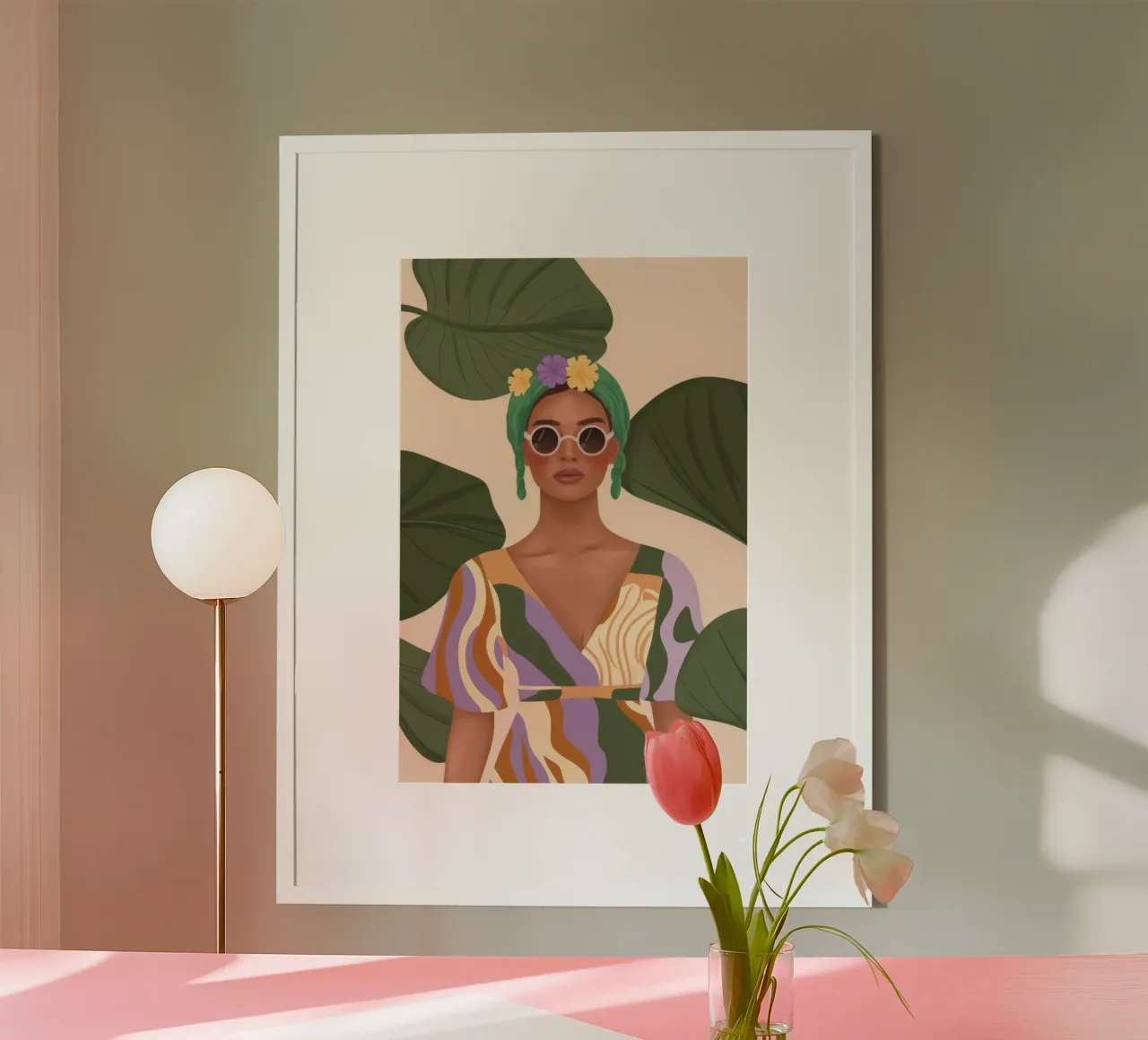 L'aura della dea tropicale poster con telaio in plastica da Color Oblivion