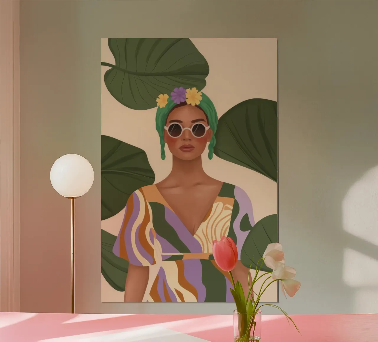 L'aura della dea tropicale poster con telaio in plastica da Color Oblivion