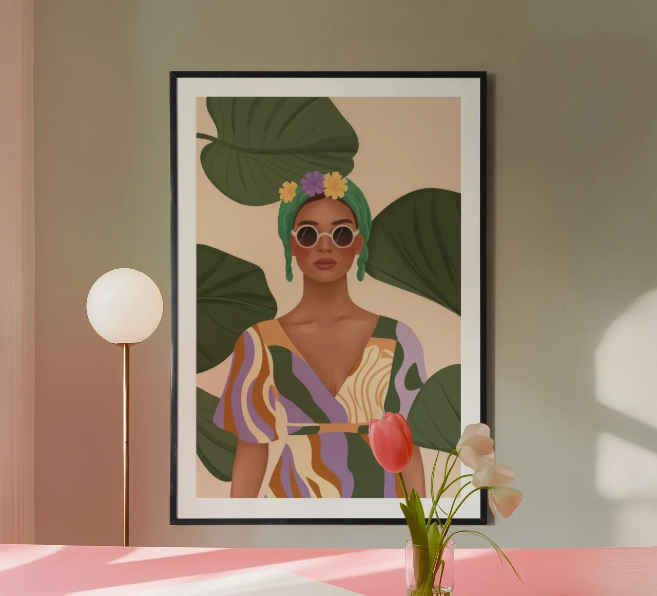L'aura della dea tropicale poster con telaio in plastica da Color Oblivion
