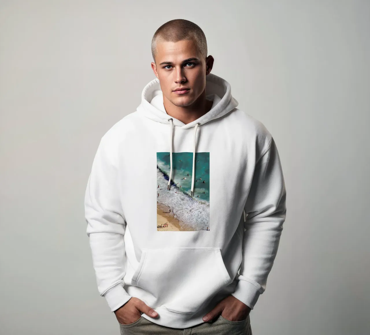 Making Waves felpa con cappuccio da EyeEm Mobile GmbH