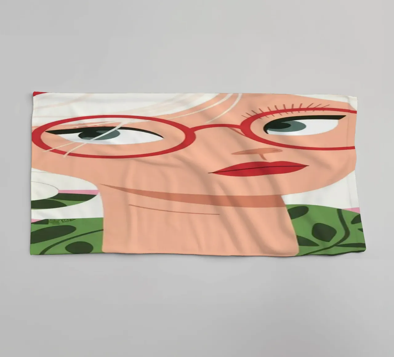 Red Beret Chic towel by Color Oblivion
