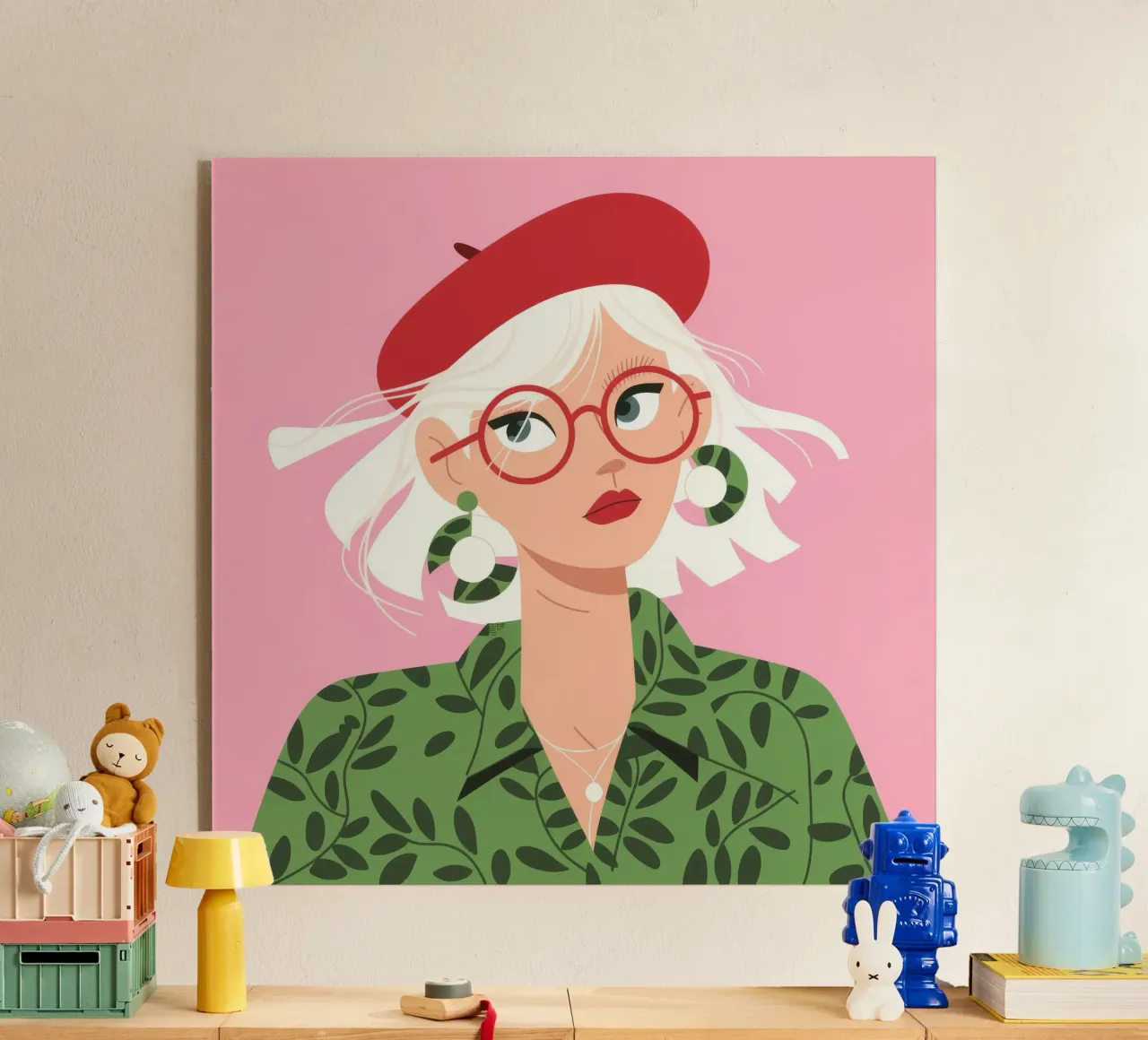 Berretto rosso chic plexiglass da Color Oblivion