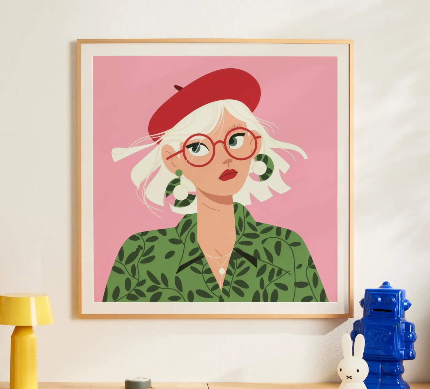 Berretto rosso chic poster da Color Oblivion