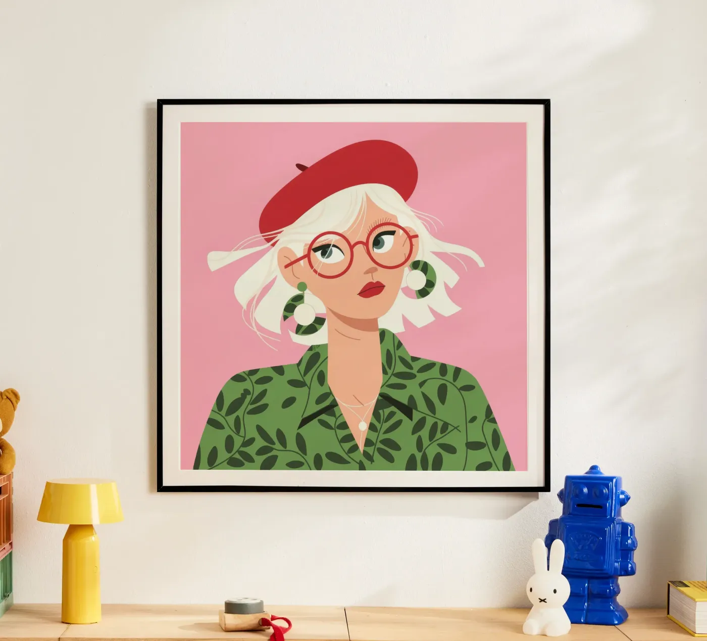 Berretto rosso chic poster da Color Oblivion