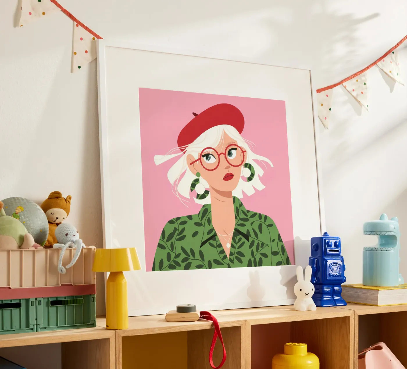 Berretto rosso chic poster da Color Oblivion