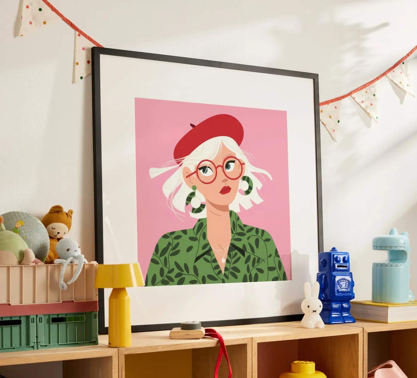 Berretto rosso chic poster da Color Oblivion