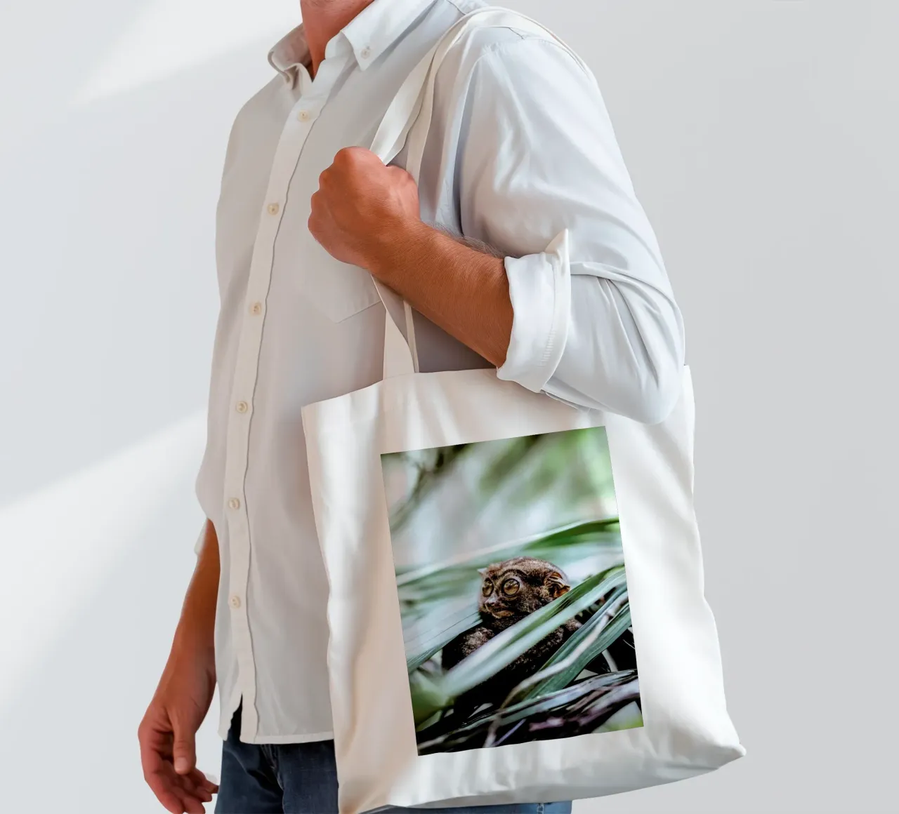 Tarsier borsa in juta da Natural Kingdom