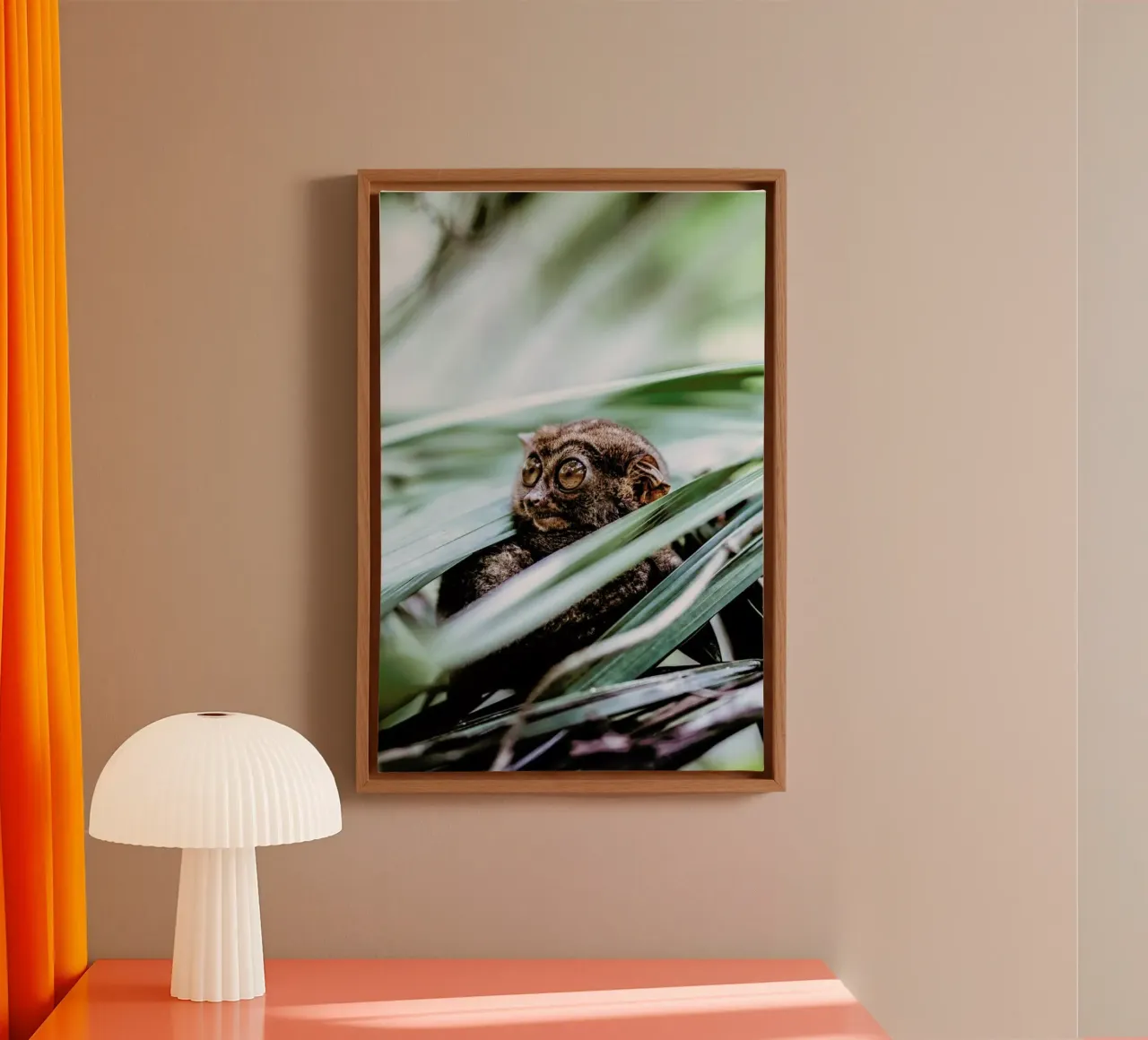 Tarsier tela con Cornice a cassetta da Natural Kingdom