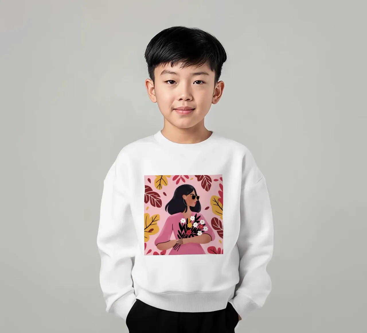 Floral Embrace Bliss kids sweatshirt by Color Oblivion