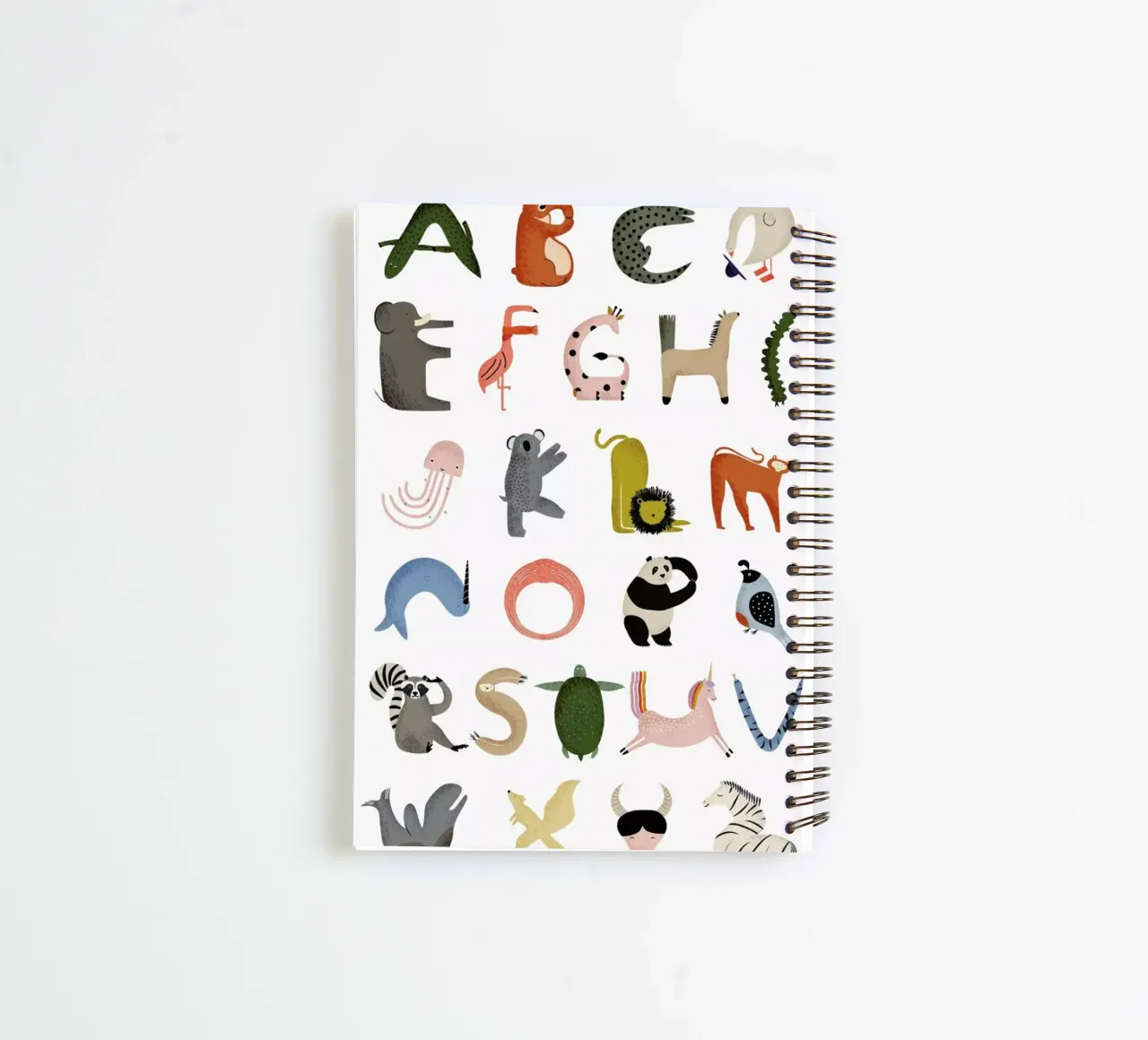 Animal Alphabet diario ad anelli da Little Flourishes