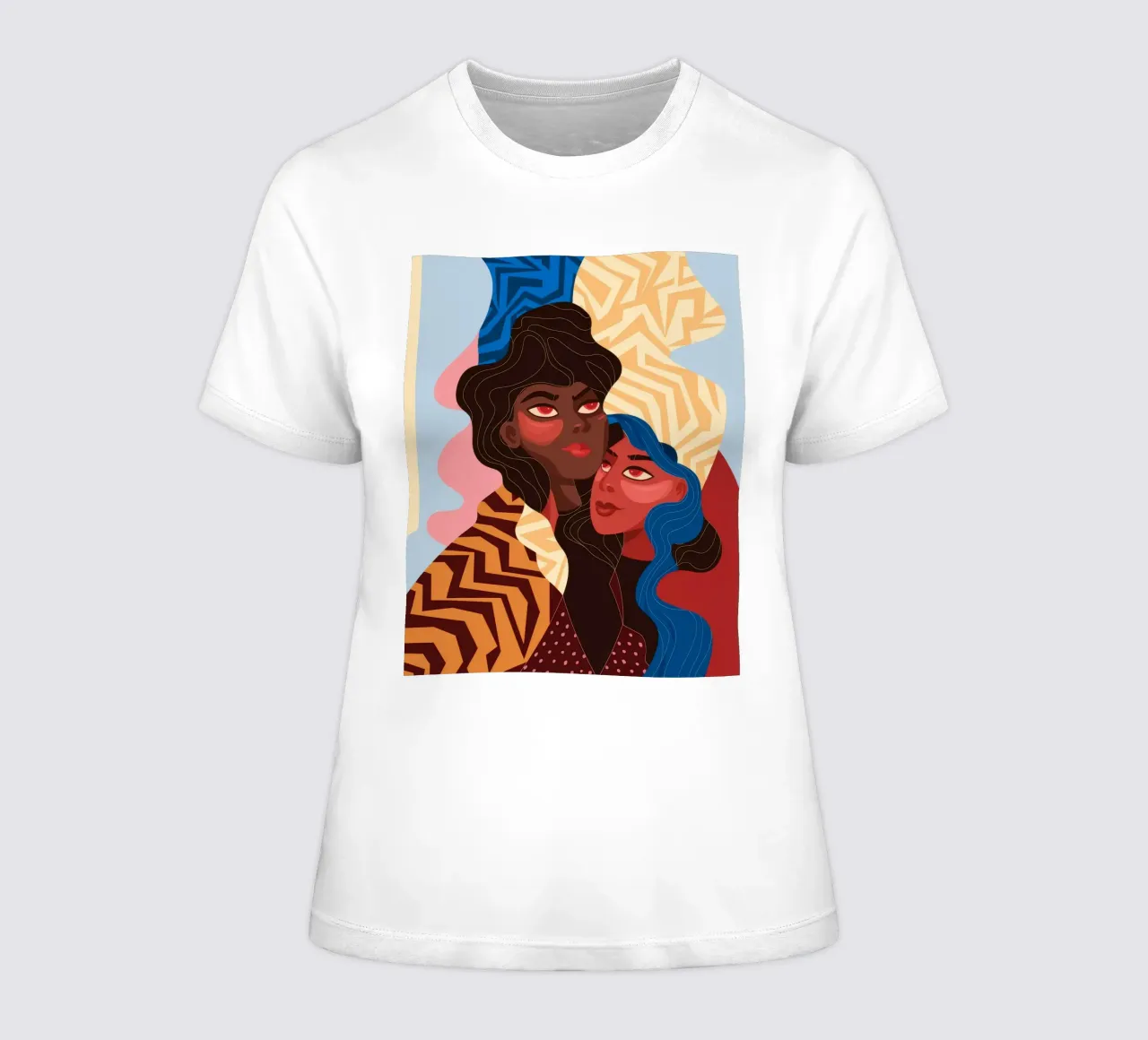 Abstract Unity Fusion t-shirt ajusté pour femmes de Color Oblivion