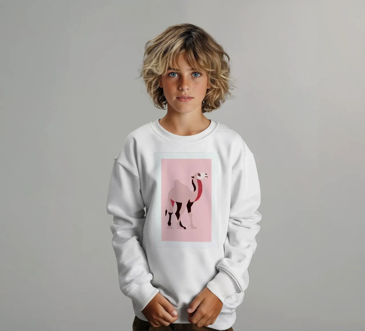 Camel Pink felpa bambino da Little Flourishes