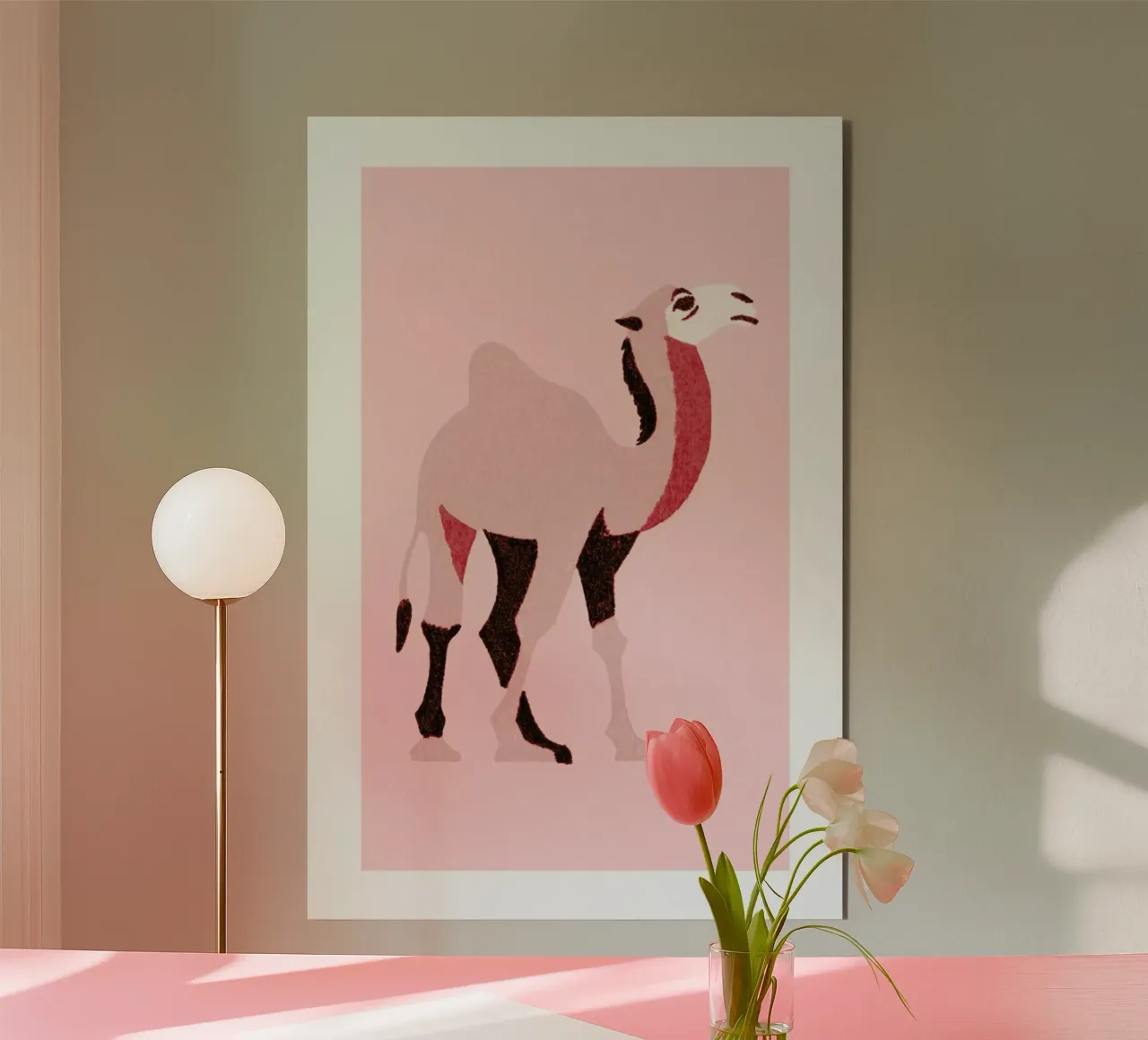Camel Pink alluminio dibond da Little Flourishes
