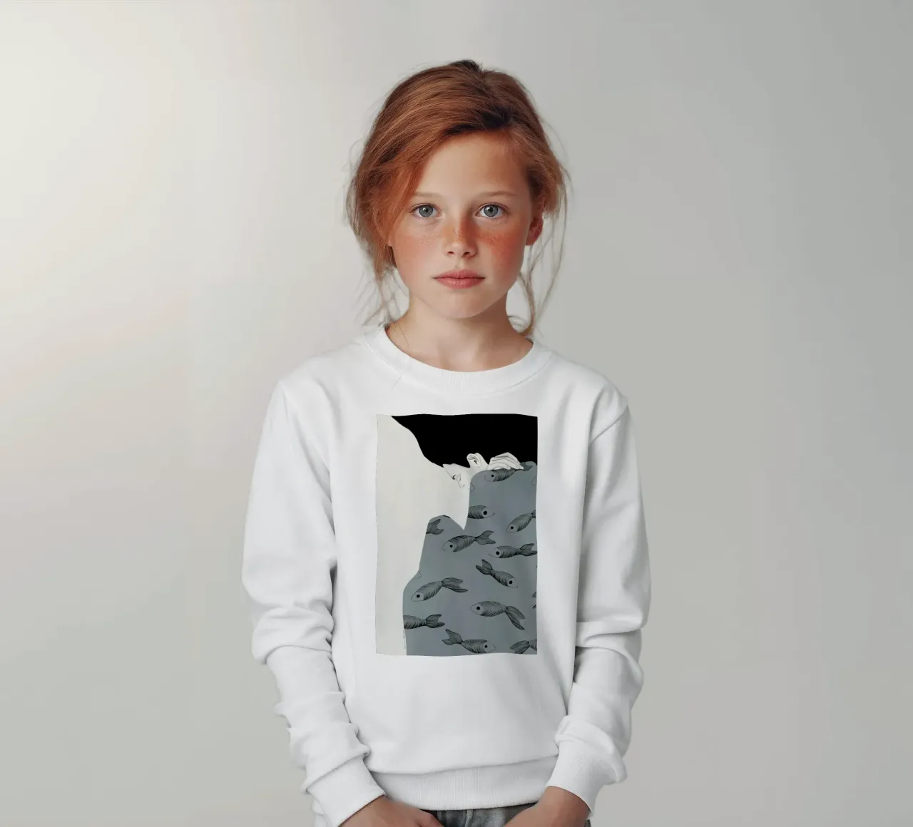 Fishy Mood II felpa bambino da Ramona Russu