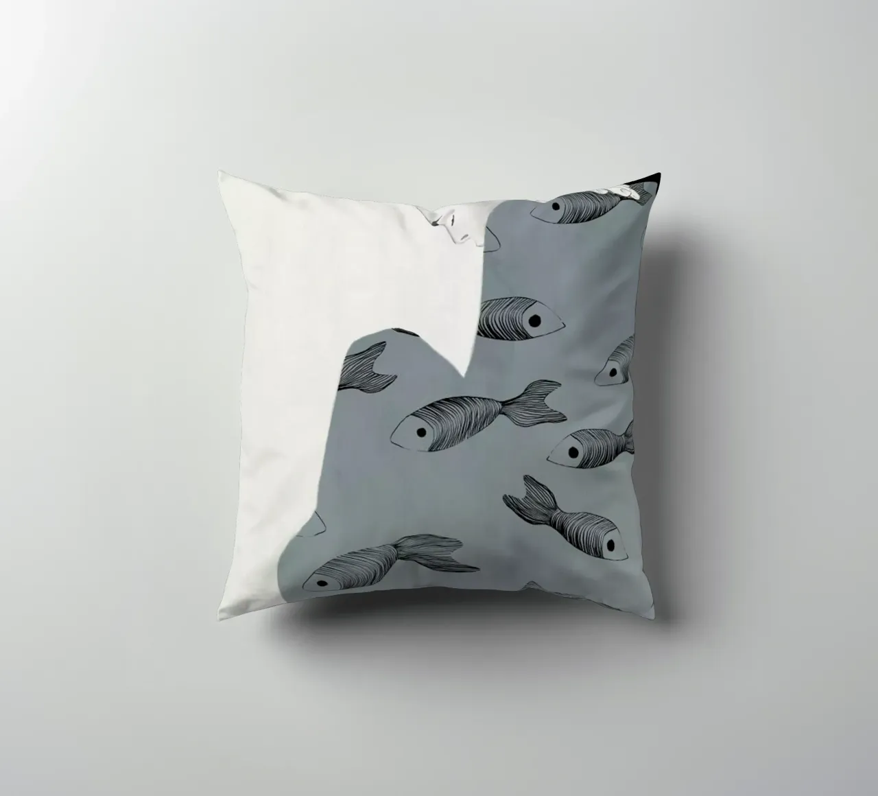 Fishy Mood II cuscino da Ramona Russu