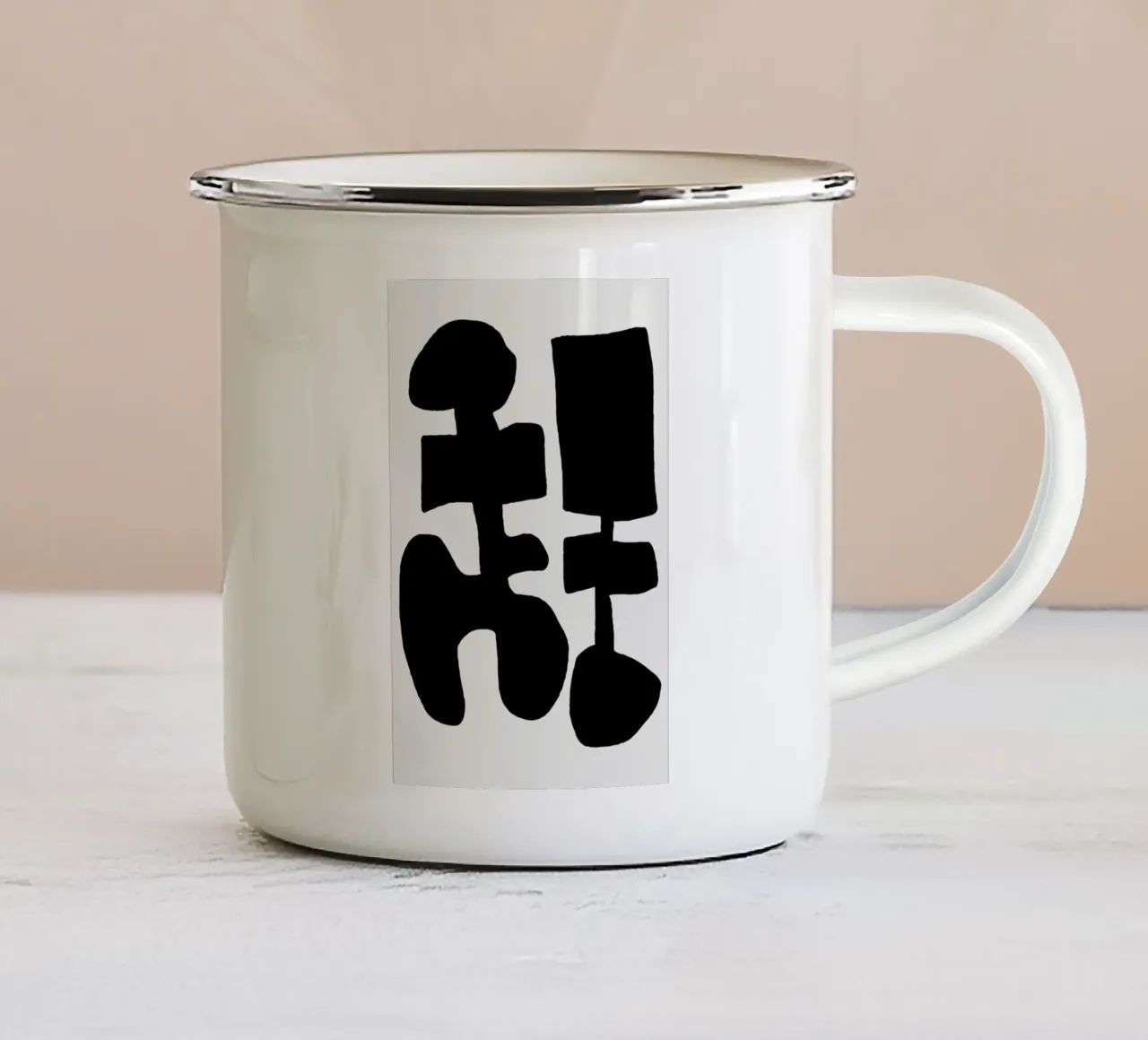 Black Spring tazza in smalto da Tanja Schaub